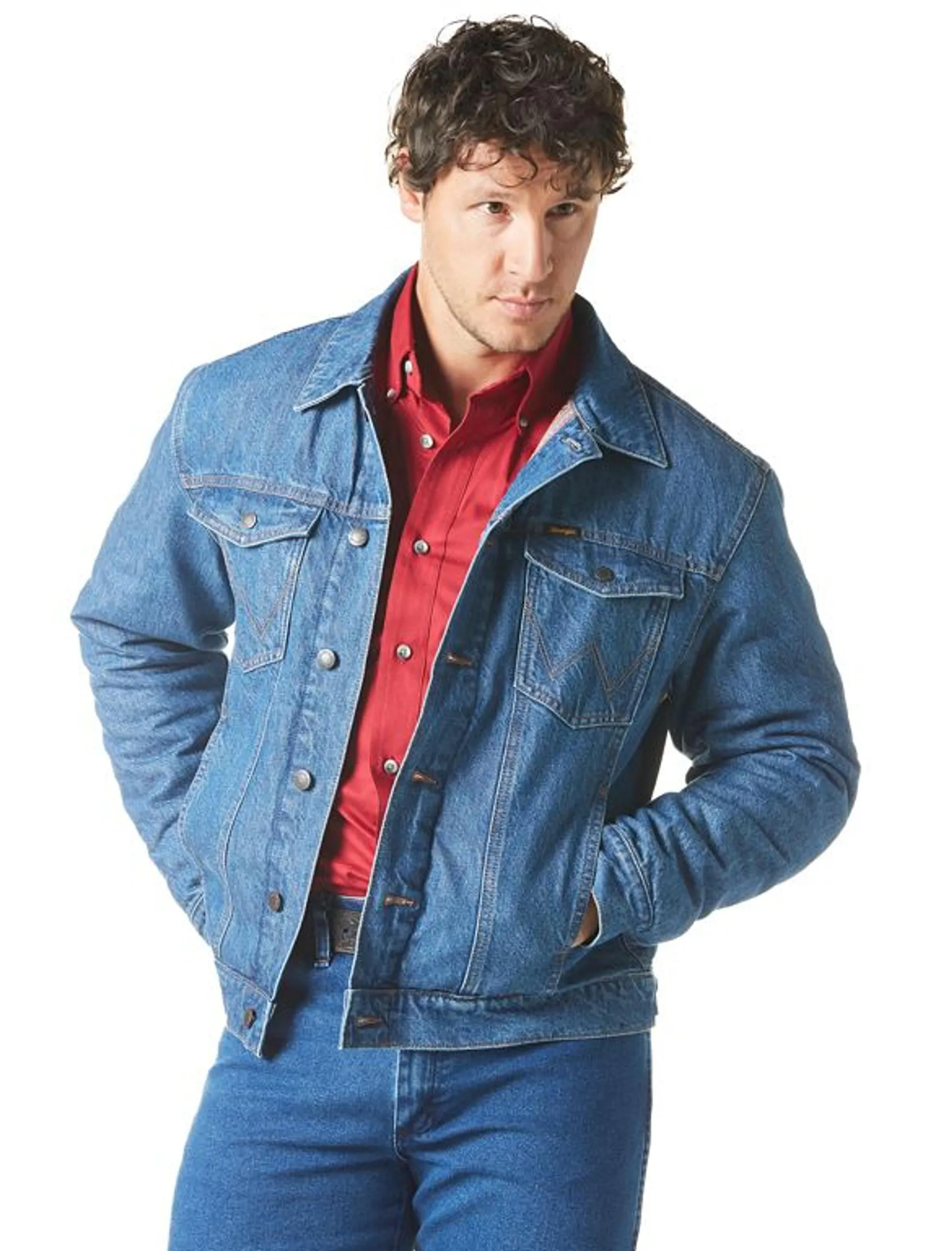 Wrangler Mens Firepit Lined Denim Jacket