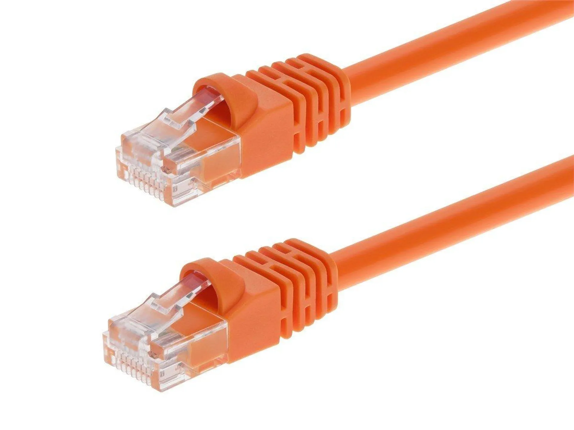 Monoprice Cat6 7ft Orange Crossover Patch Cable, UTP, 24AWG, 550MHz, Pure Bare Copper, Snagless RJ45, Fullboot Series Ethernet Cable