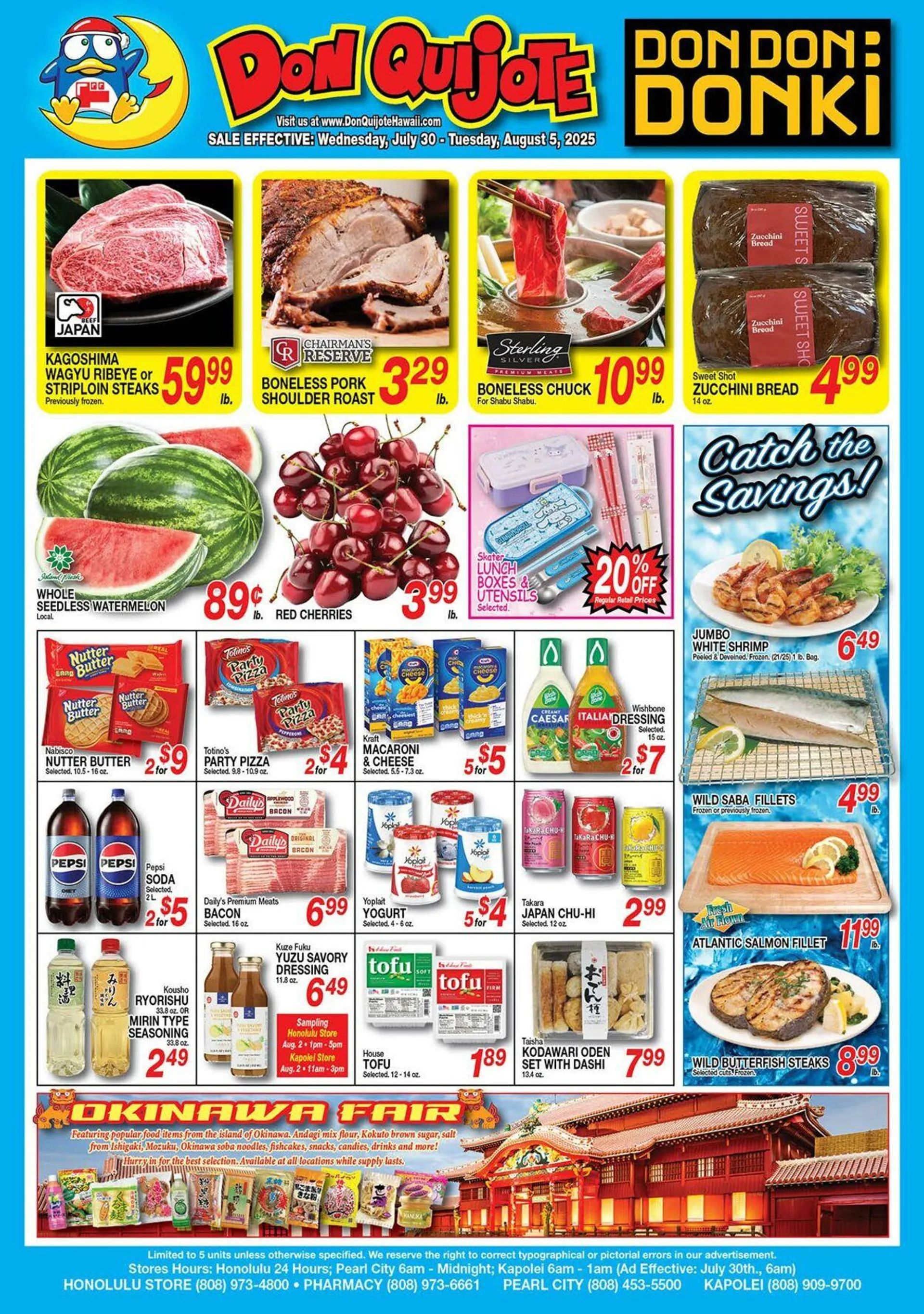 Weekly ad Don Quijote Hawaii from July 30 to August 5 2025 - Page 1