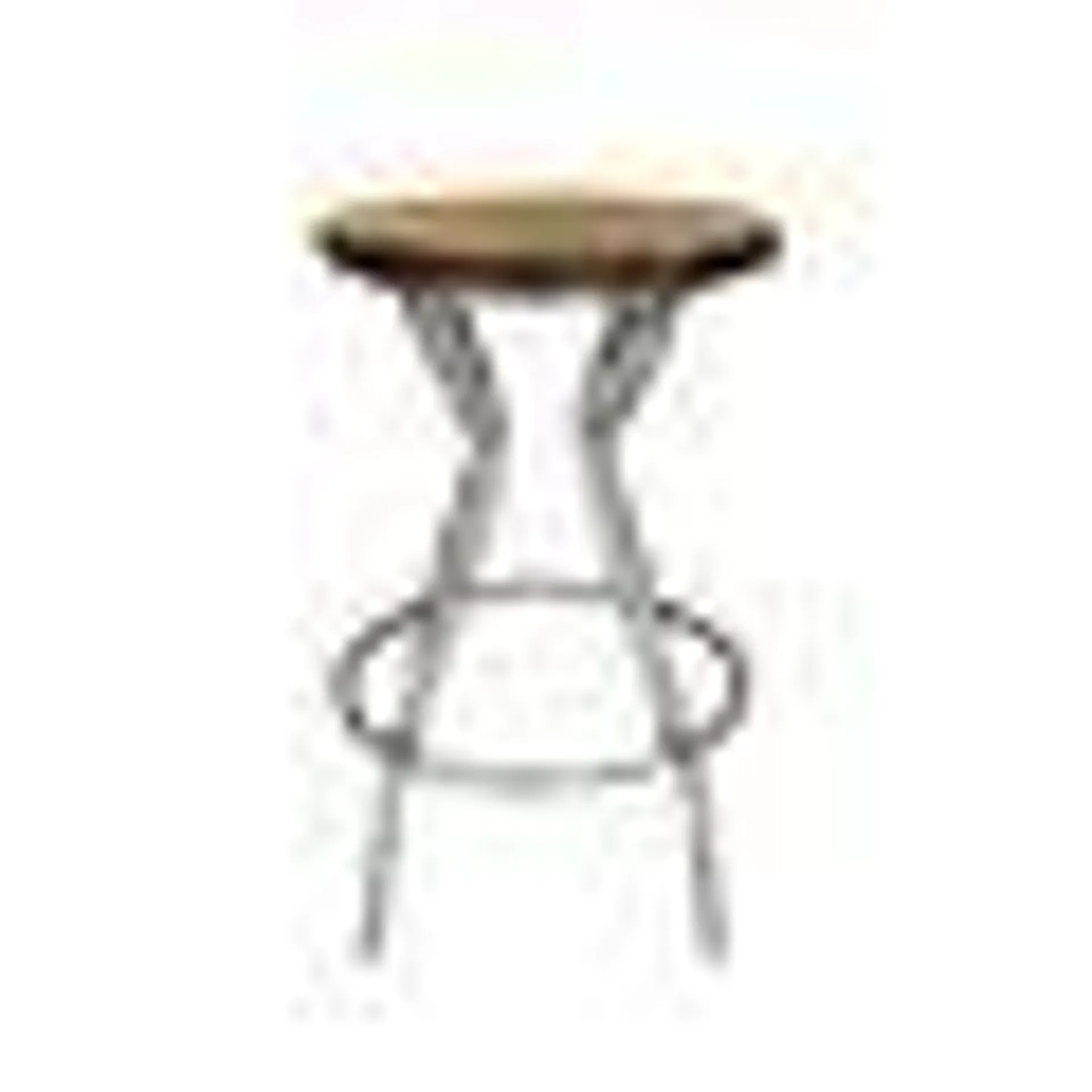 Mid-Century Modern Industrial Italian Stool with Chromed Legs and Formica, 1950s