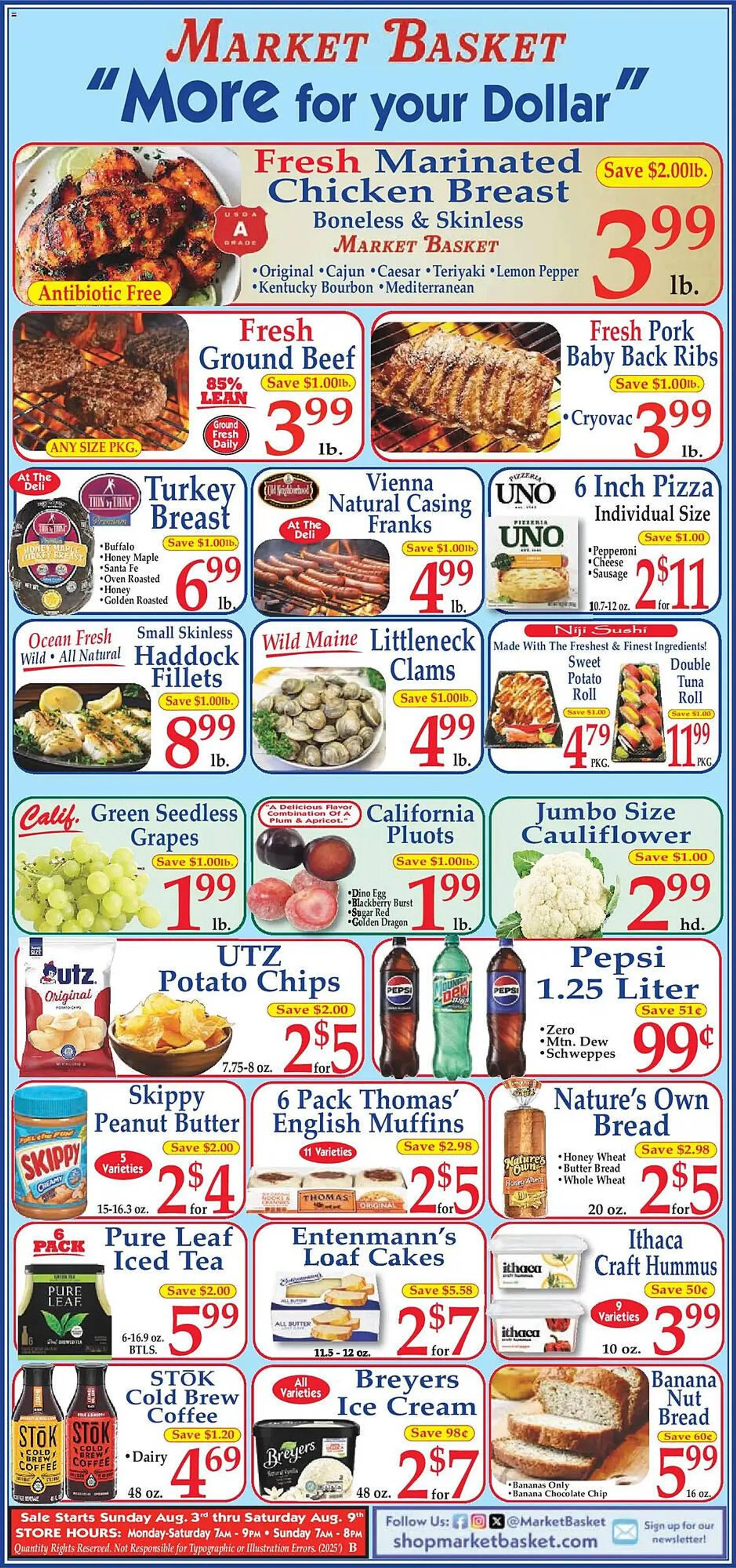 Weekly ad Market Basket Weekly Ad from August 3 to August 9 2025 - Page 1