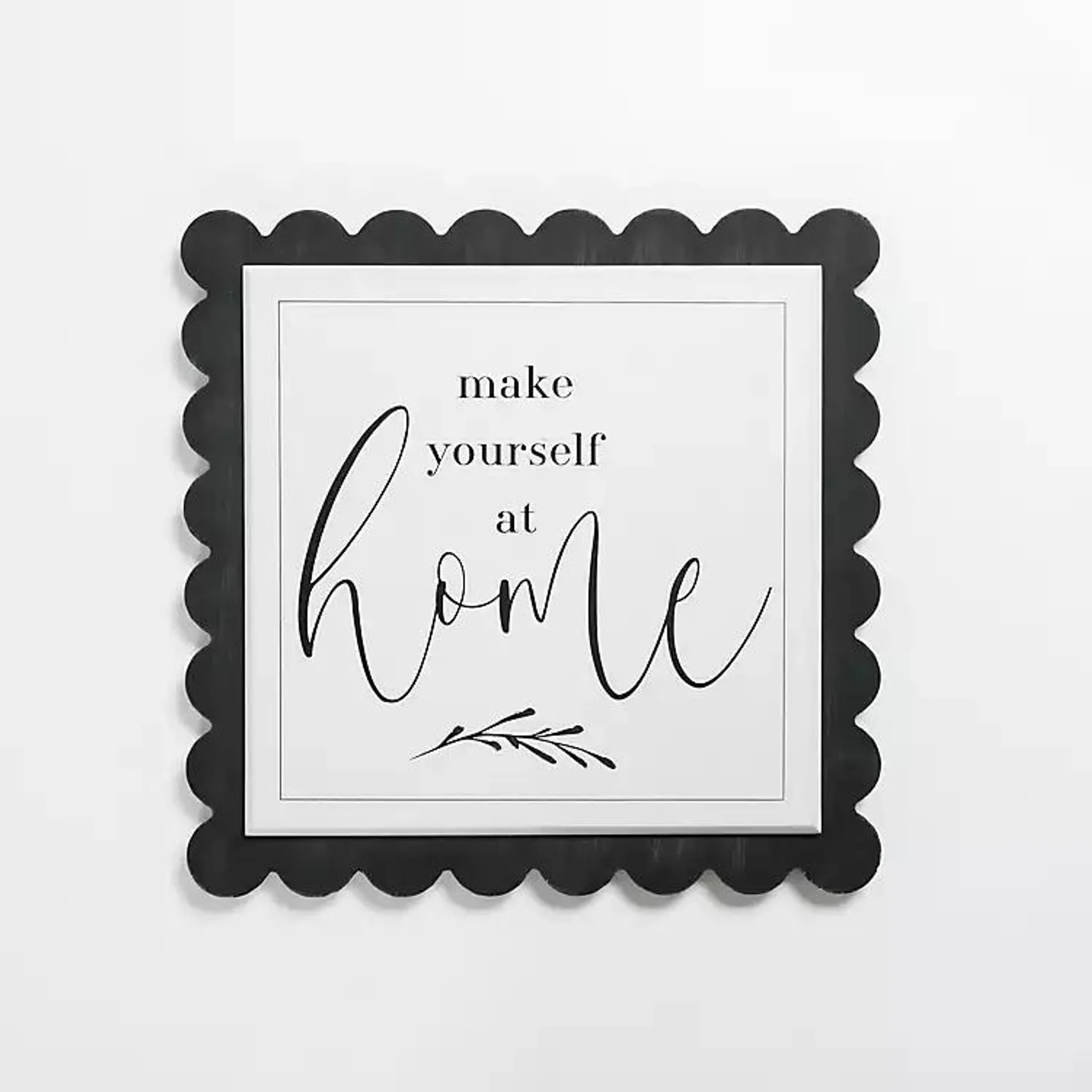 Make Yourself at Home Scalloped Wall Plaque