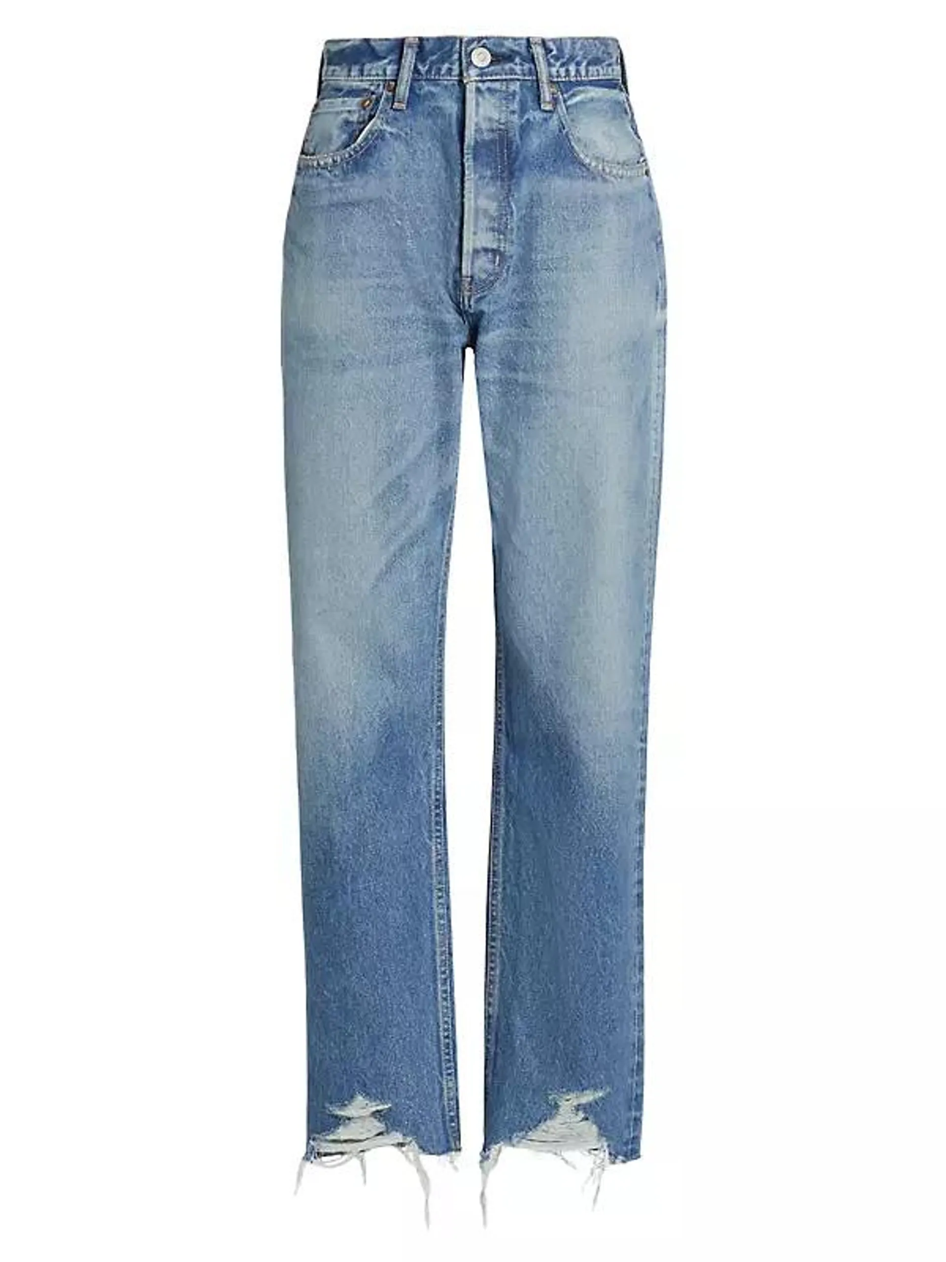 Aripeka Mid-Rise Wide Straight-Leg Jeans