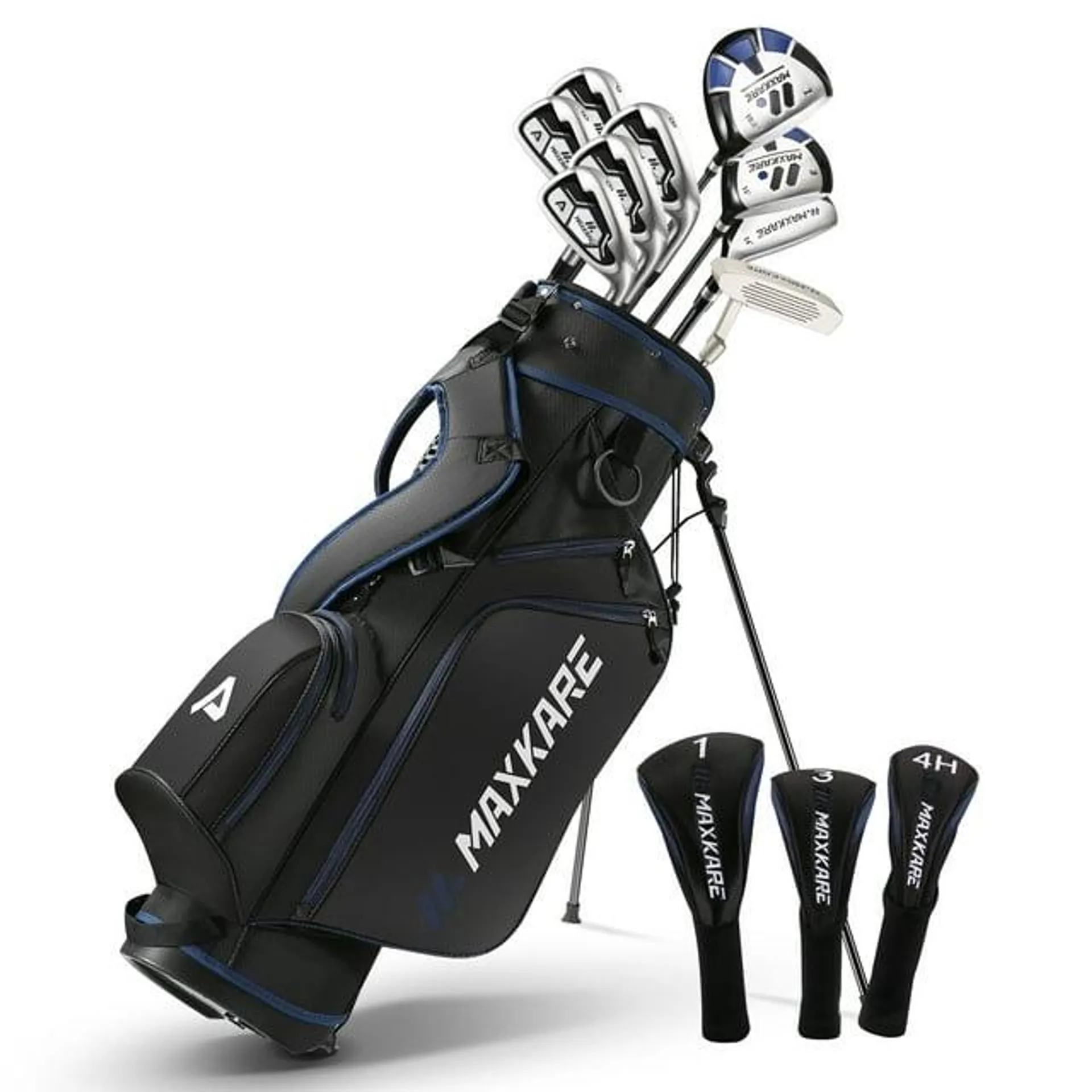 MaxKare Complete Golf Clubs Set Golf Men's Regular 9-Piece Complete Set - Right Hand, Blue