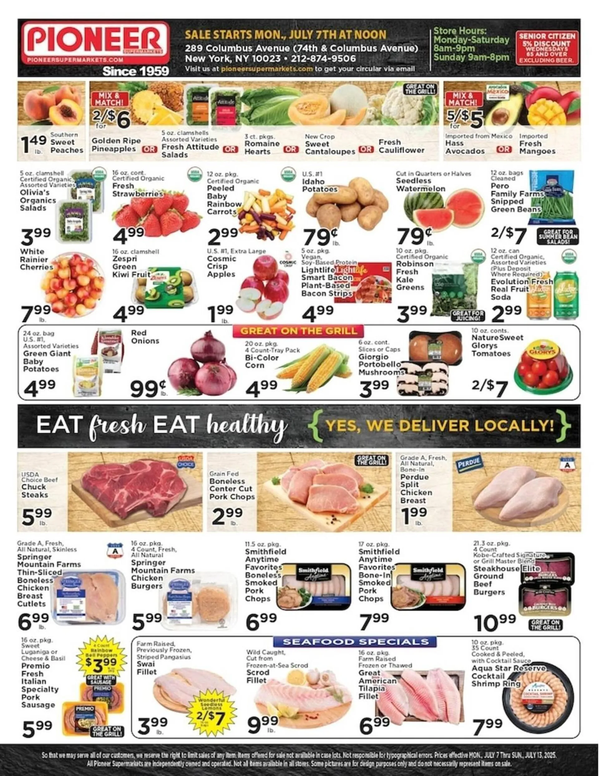Weekly ad Pioneer Supermarkets Weekly Ad from July 7 to July 13 2025 - Page 1