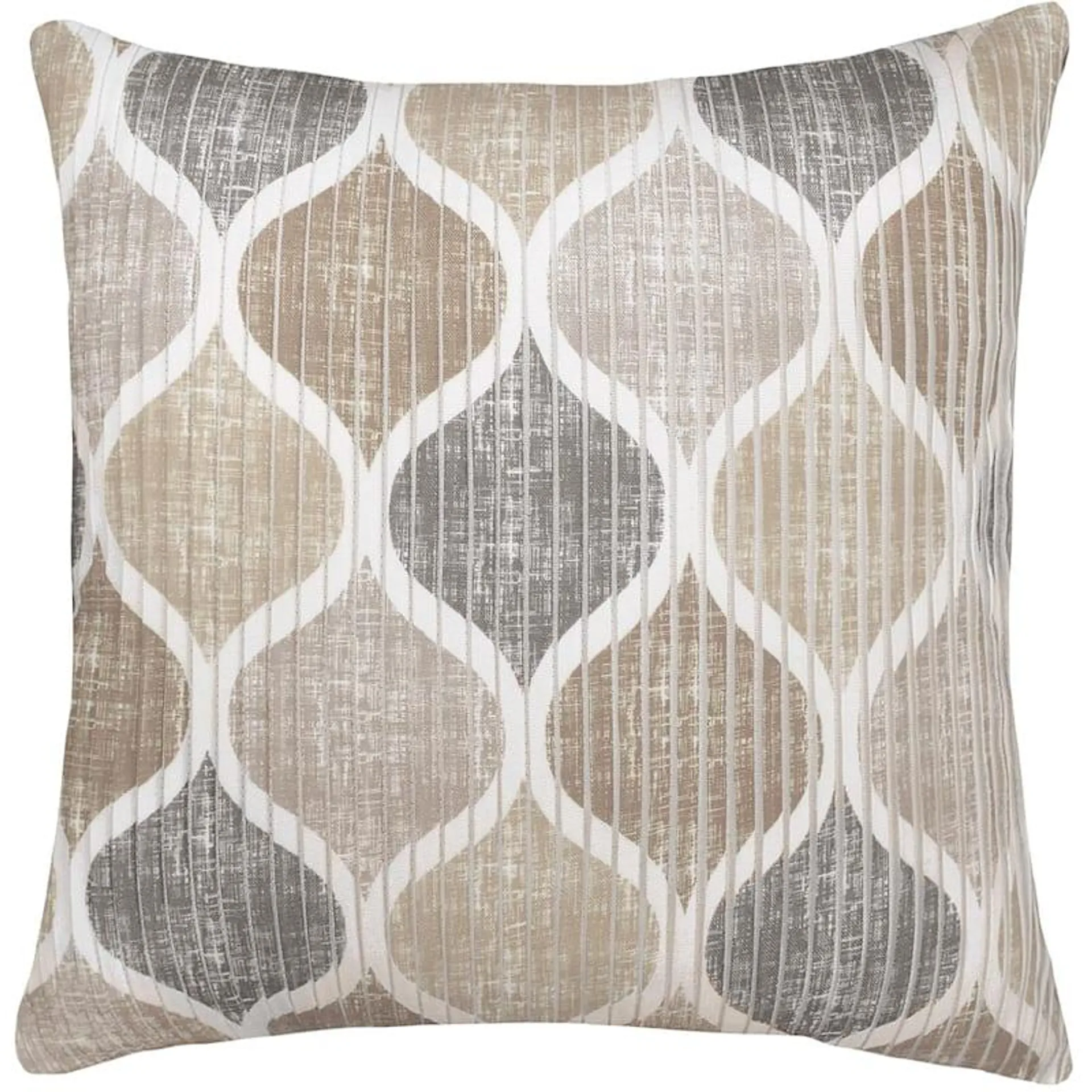 Hollis Natural Pleated Throw Pillow, 18"