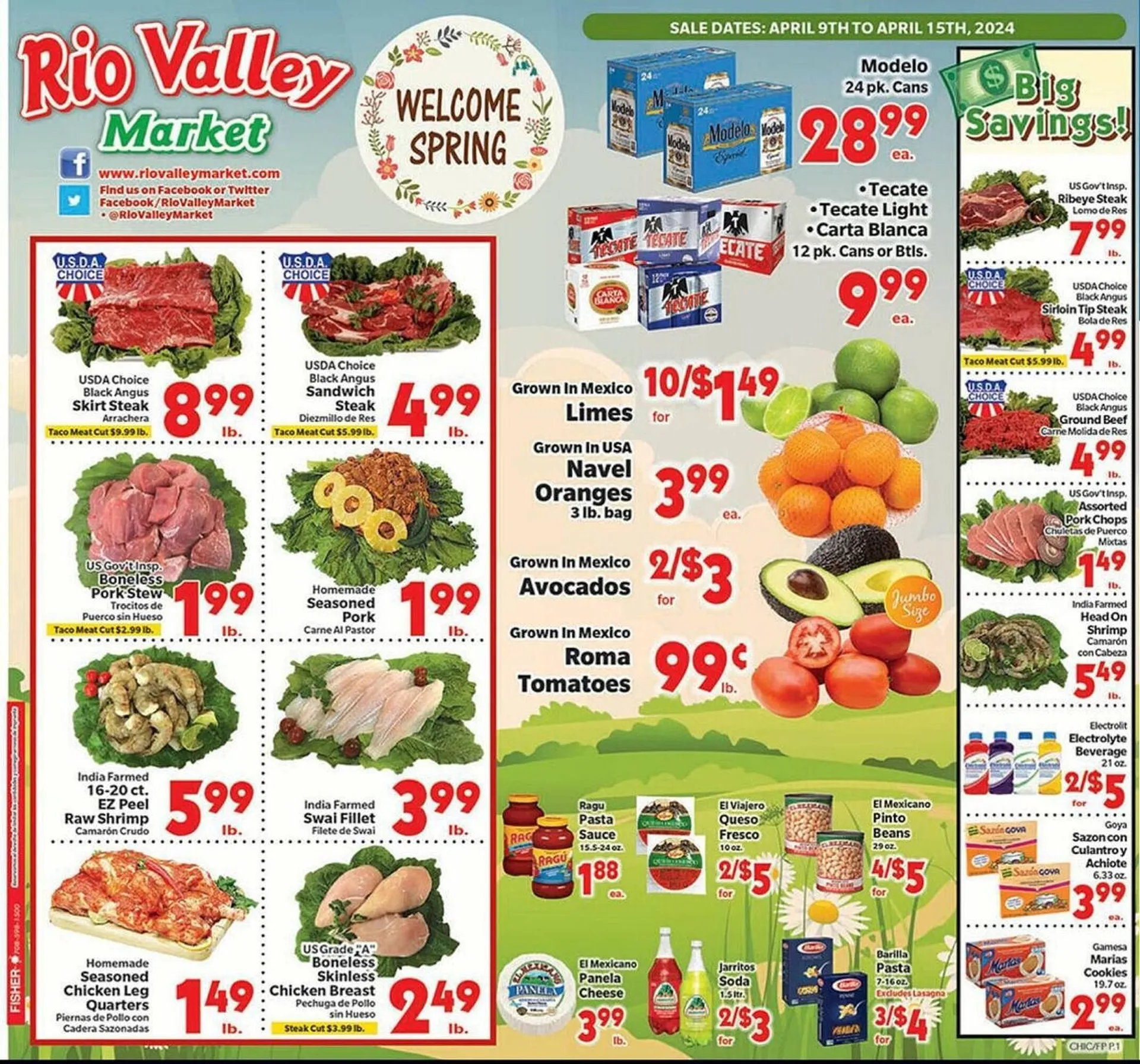 Weekly ad Rio Valley Market Weekly Ad from April 9 to April 15 2024 - Page 1