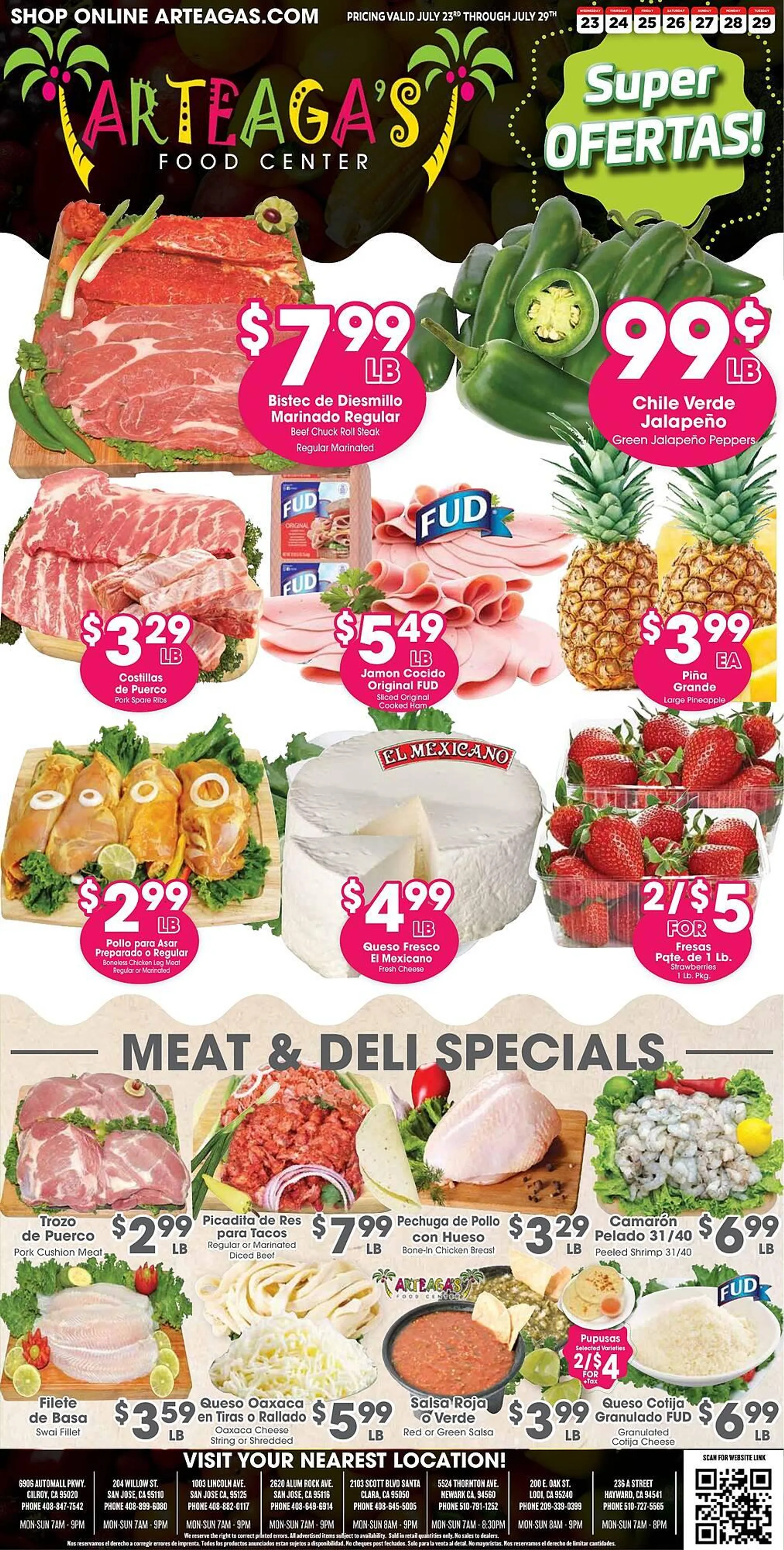 Weekly ad Arteagas Food Center Weekly Ad from July 23 to July 29 2025 - Page 1