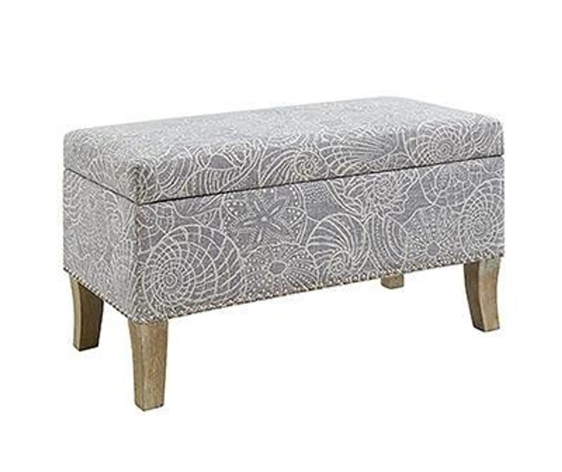 Lisa Seashell Storage Ottoman