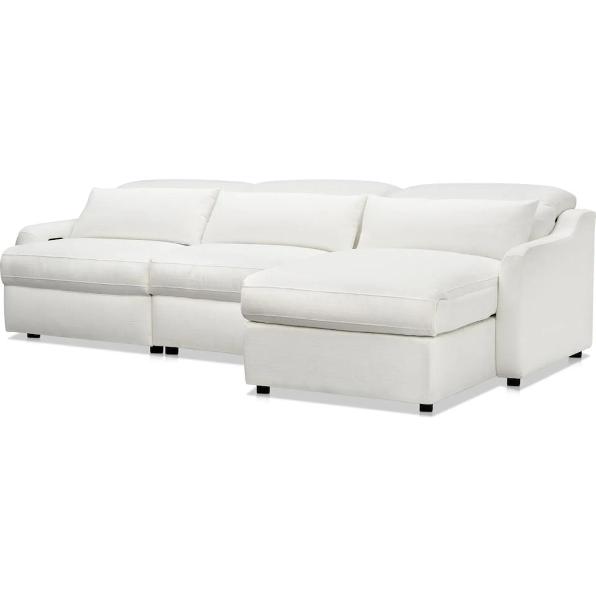 Gentry 3-Piece Dual-Power Reclining Sectional with Adjustable Chaise