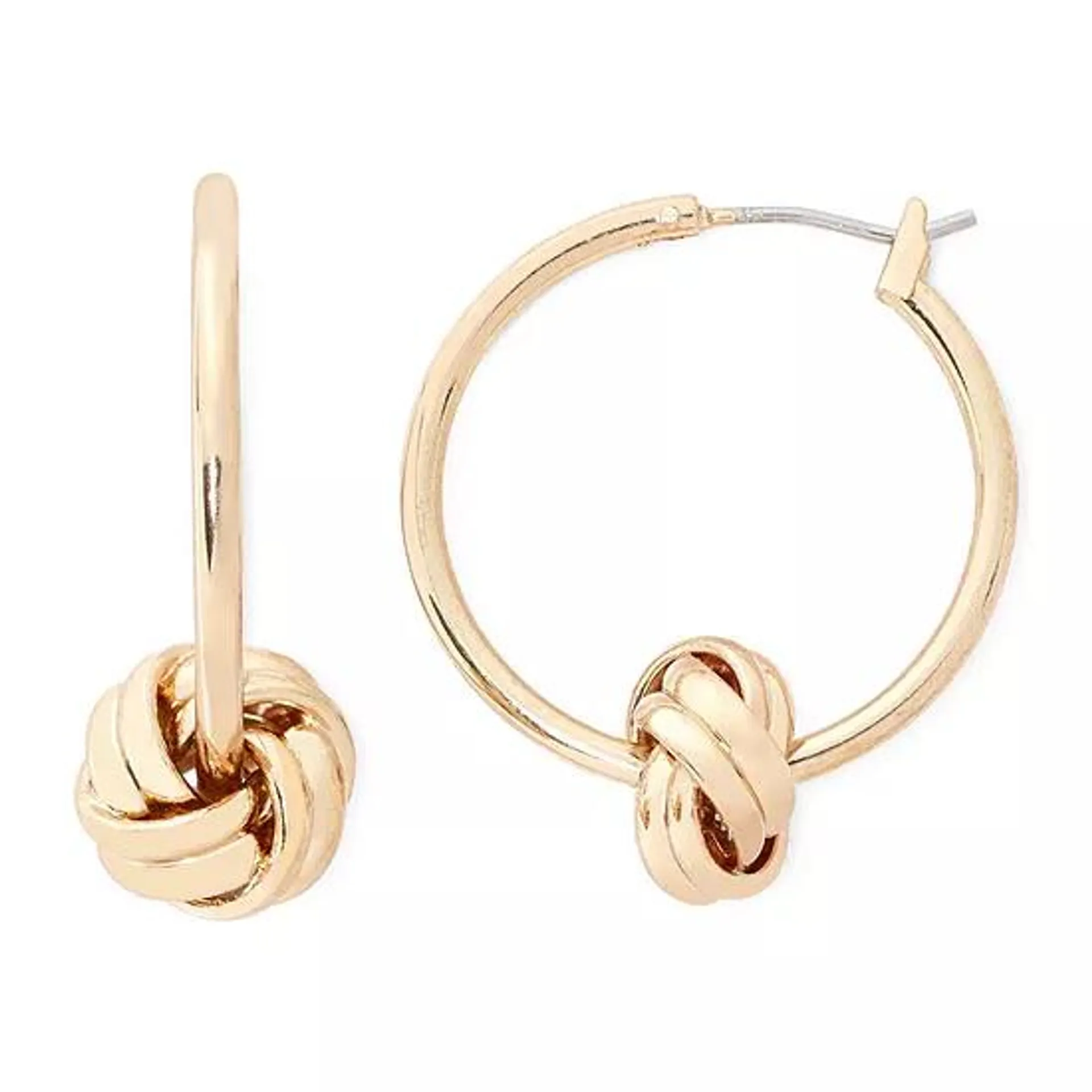 Monet® Gold-Tone Knot Hoop Earrings