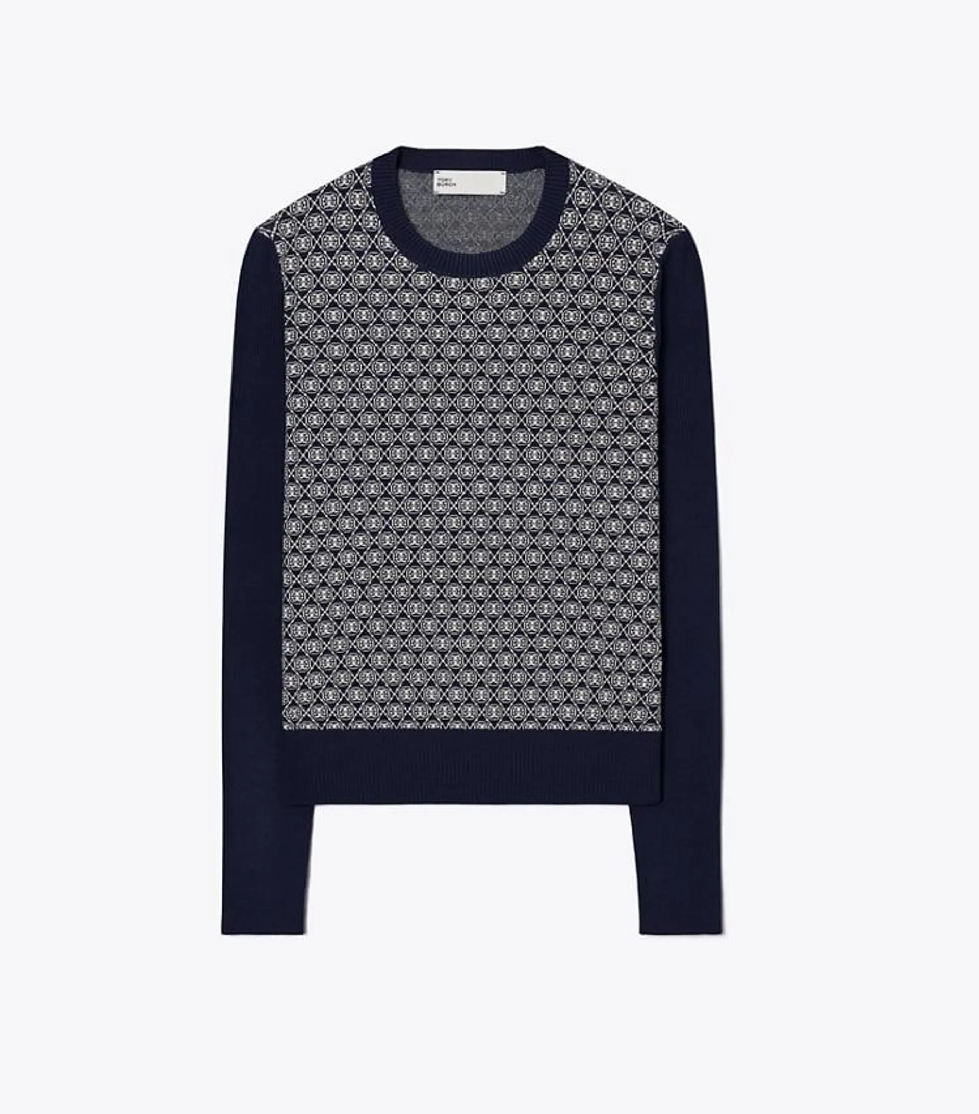 T MONOGRAM TECH KNIT SWEATER