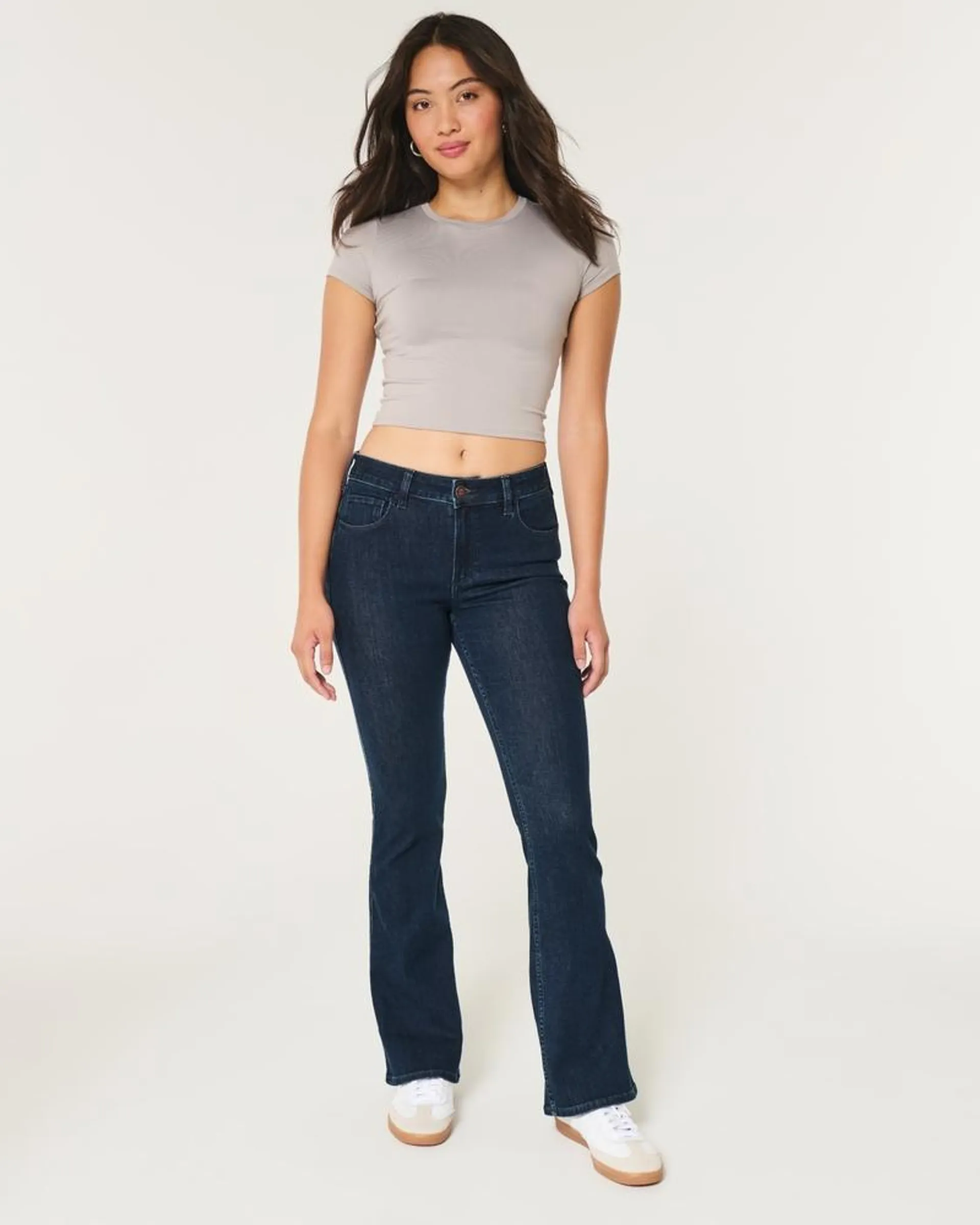 Curvy Mid-Rise Dark Wash Boot Jeans