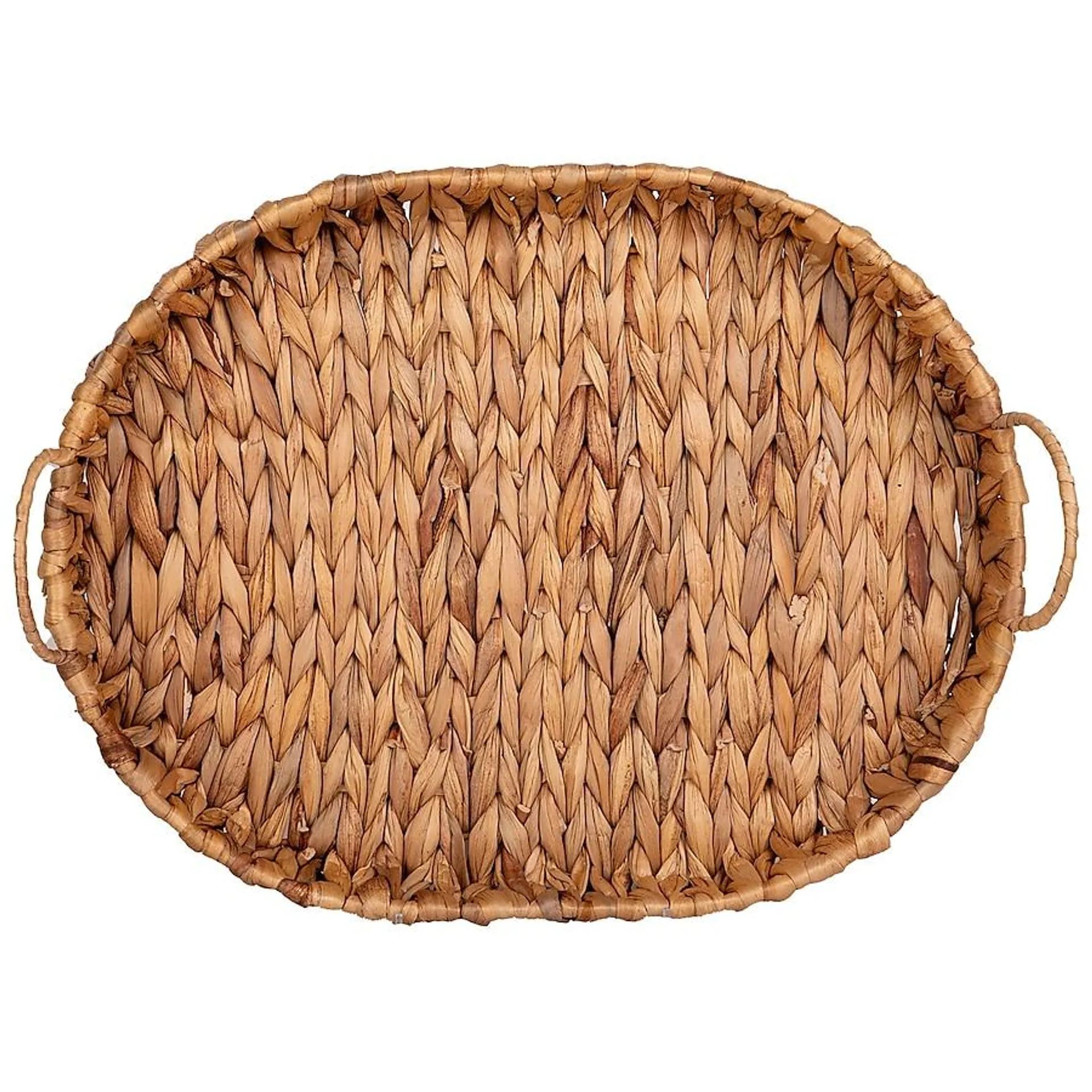 allen + roth Brown/Tan Rattan Modern Decorative Tray