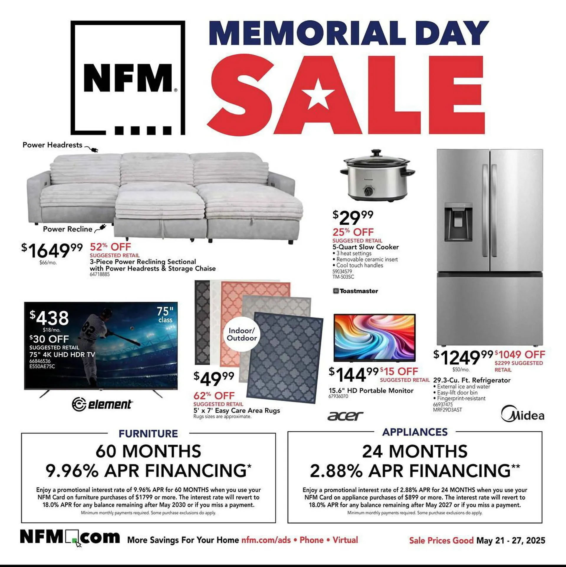 Nebraska Furniture Mart Weekly Ad - 1