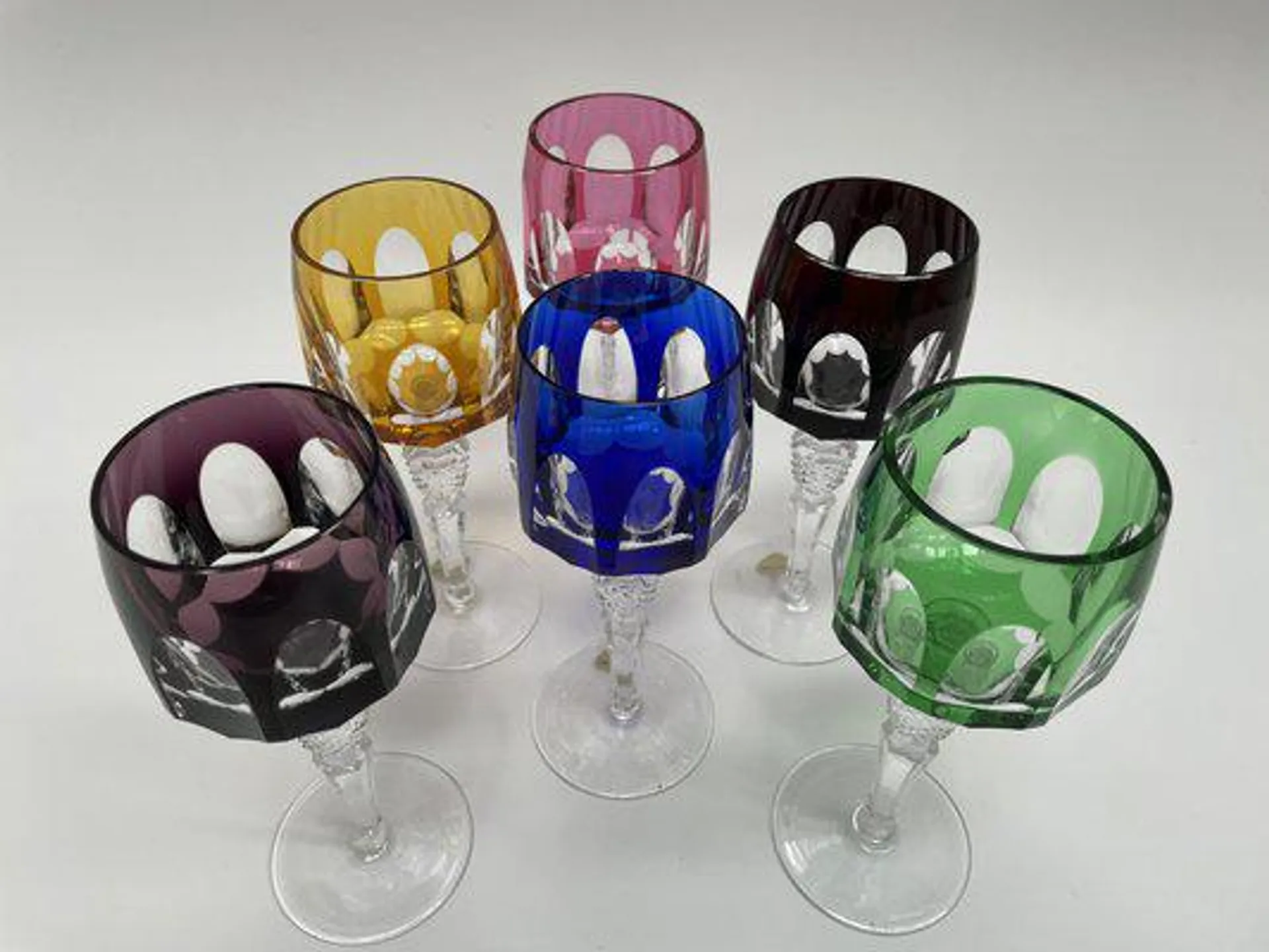 Nachtmann Lead Crystal Wine Glasses Römer Series Antique, Set of 6