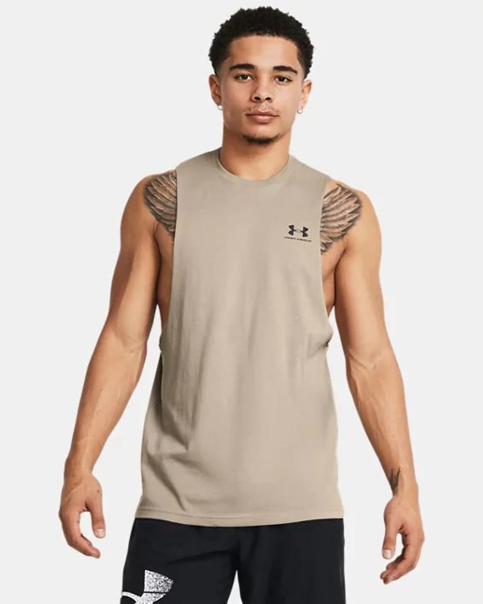 Men's UA Left Chest Cut-Off Tank