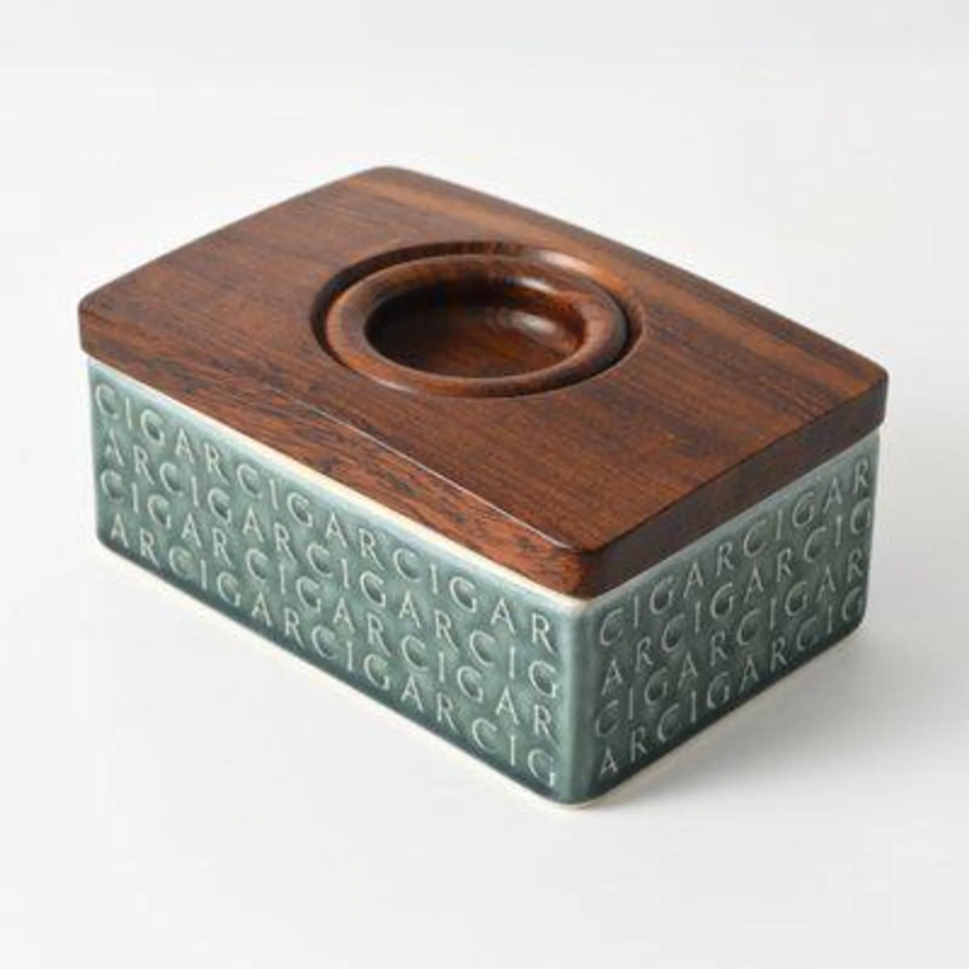 Danish Rosewood and Ceramic Cigar Box by Jens Harald Quistgaard for Kronjyden, 1960s