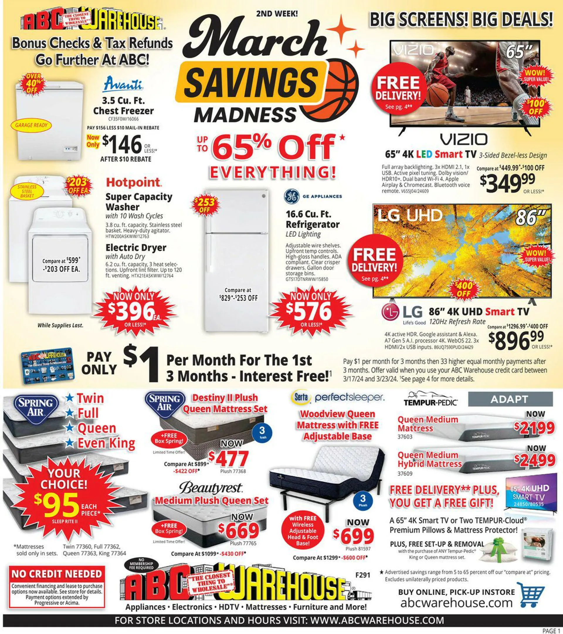 Weekly ad ABC Warehouse Current weekly ad from March 17 to March 23 2024 - Page 1