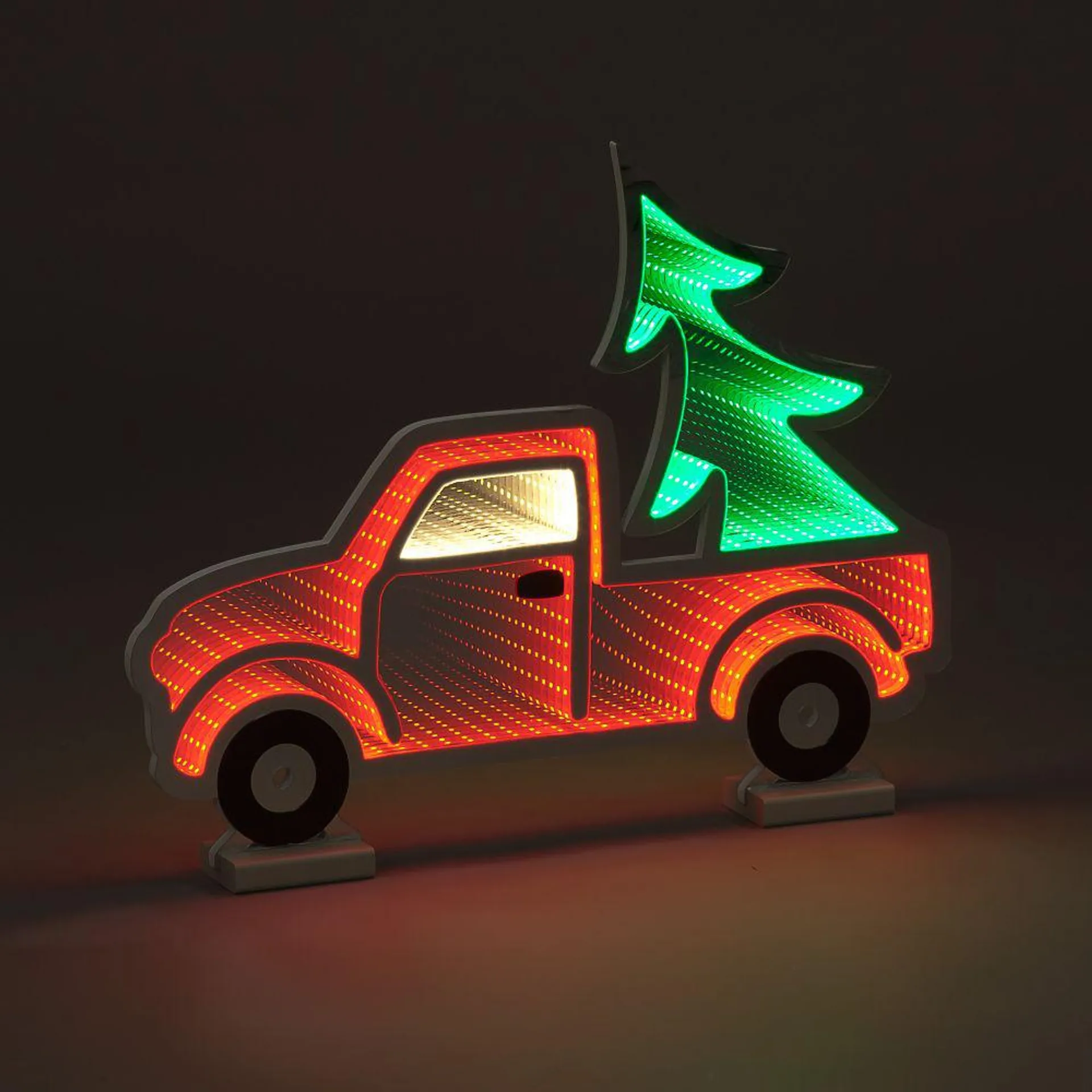 60cm Red Infinity Truck and Tree with Metal Base