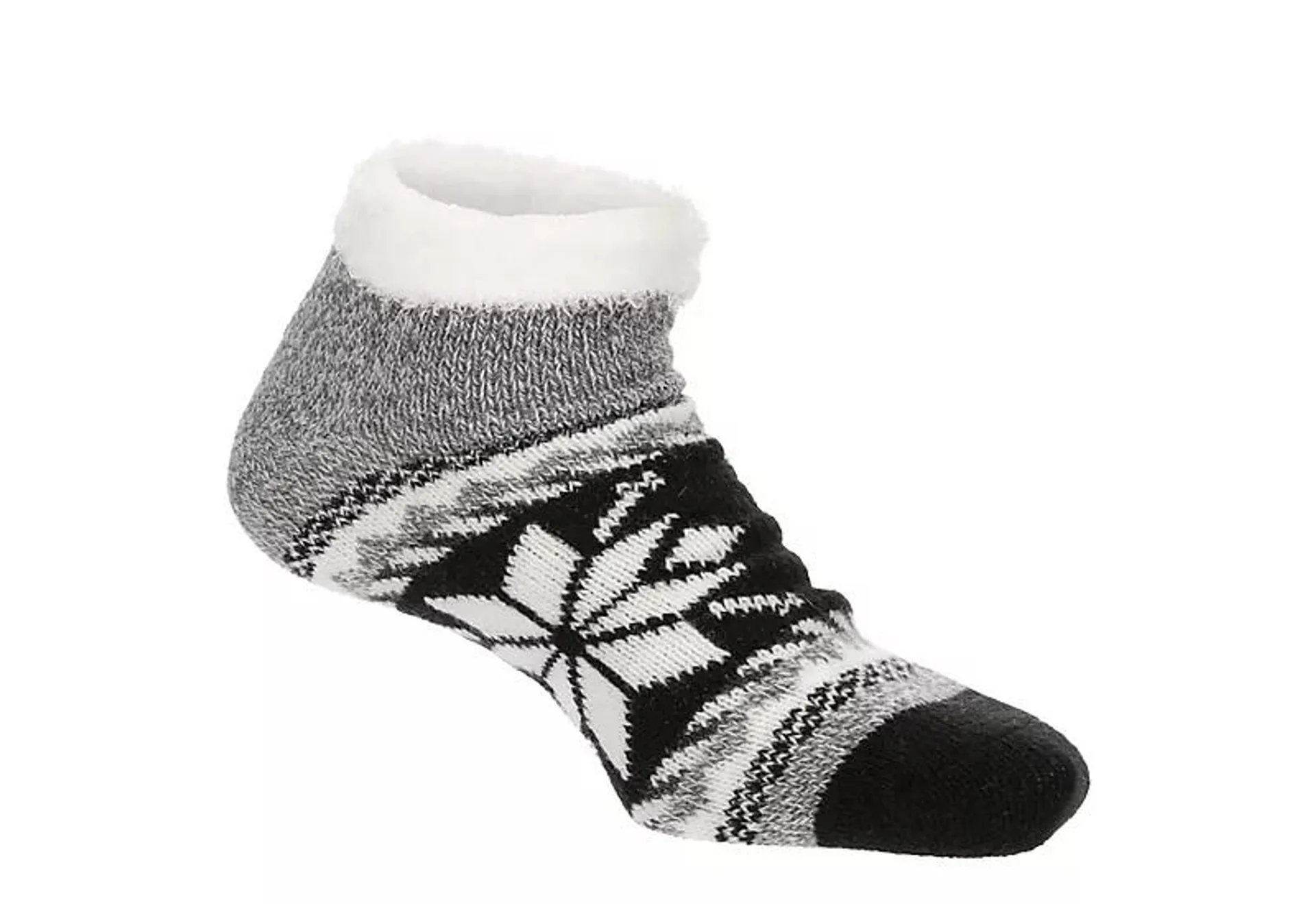 Fireside Womens Low Cut Tribe It Out Slipper Sock 1 Pair - Black