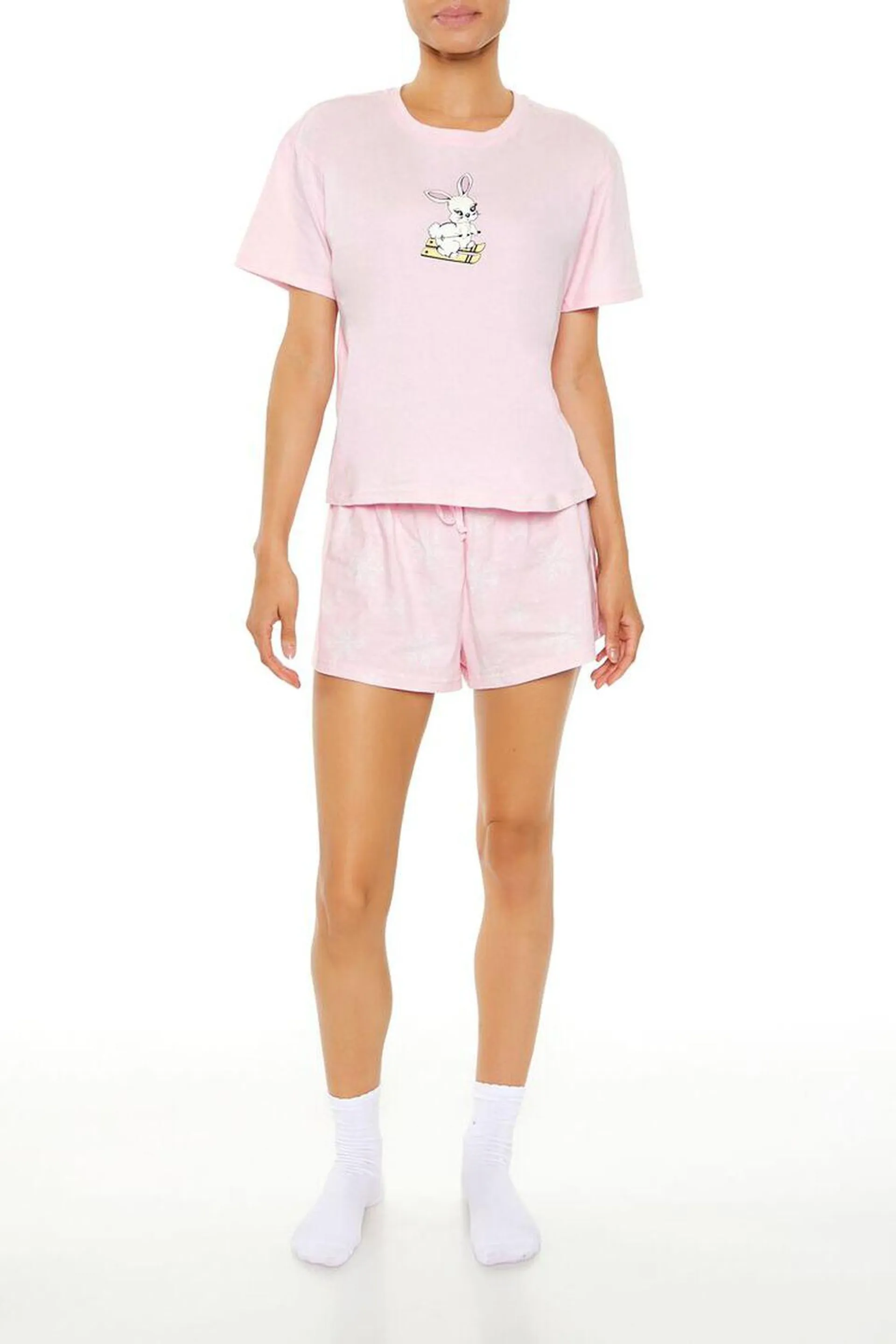 Bunny Tee & Shorts Pajama Set