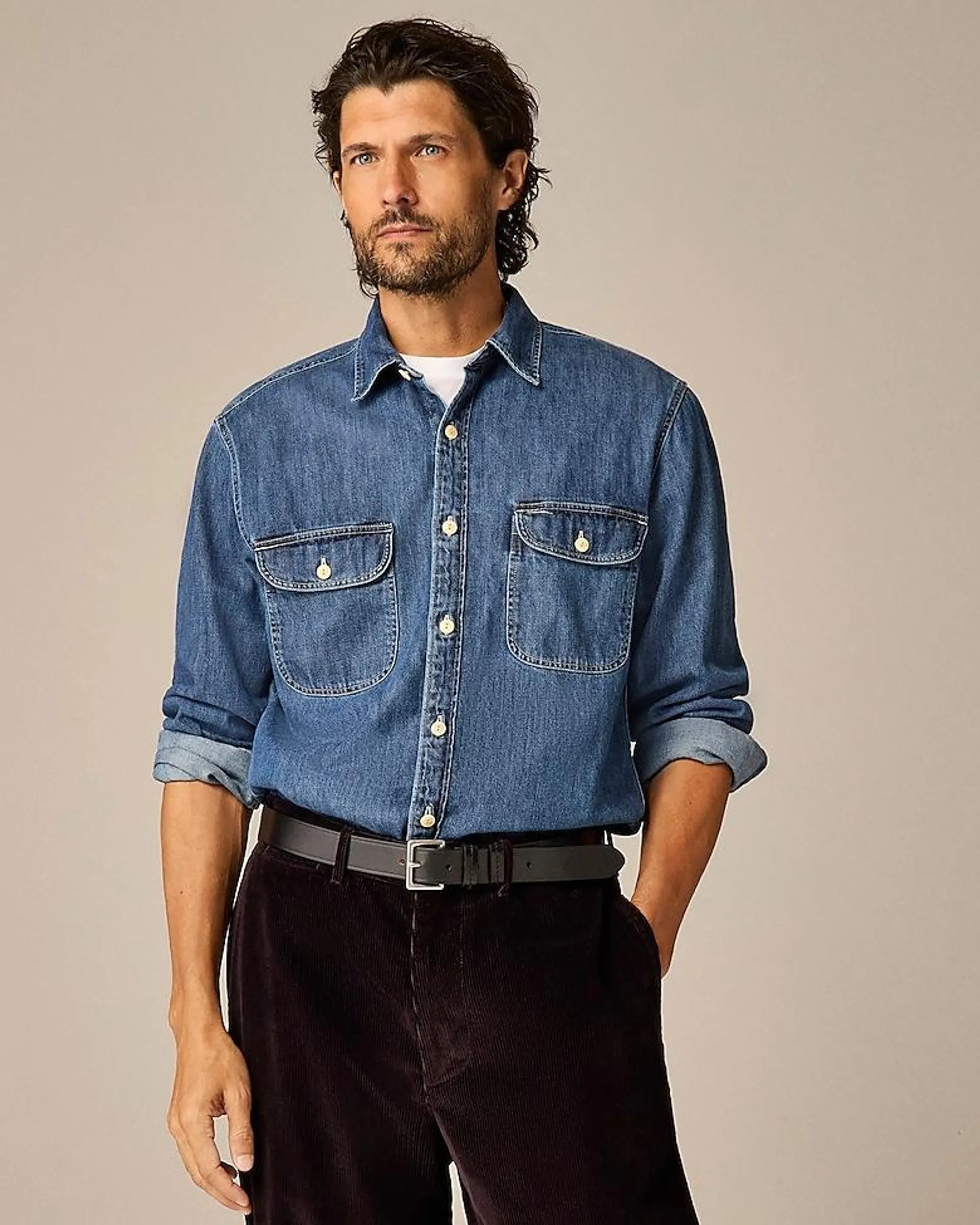 Midweight denim workshirt