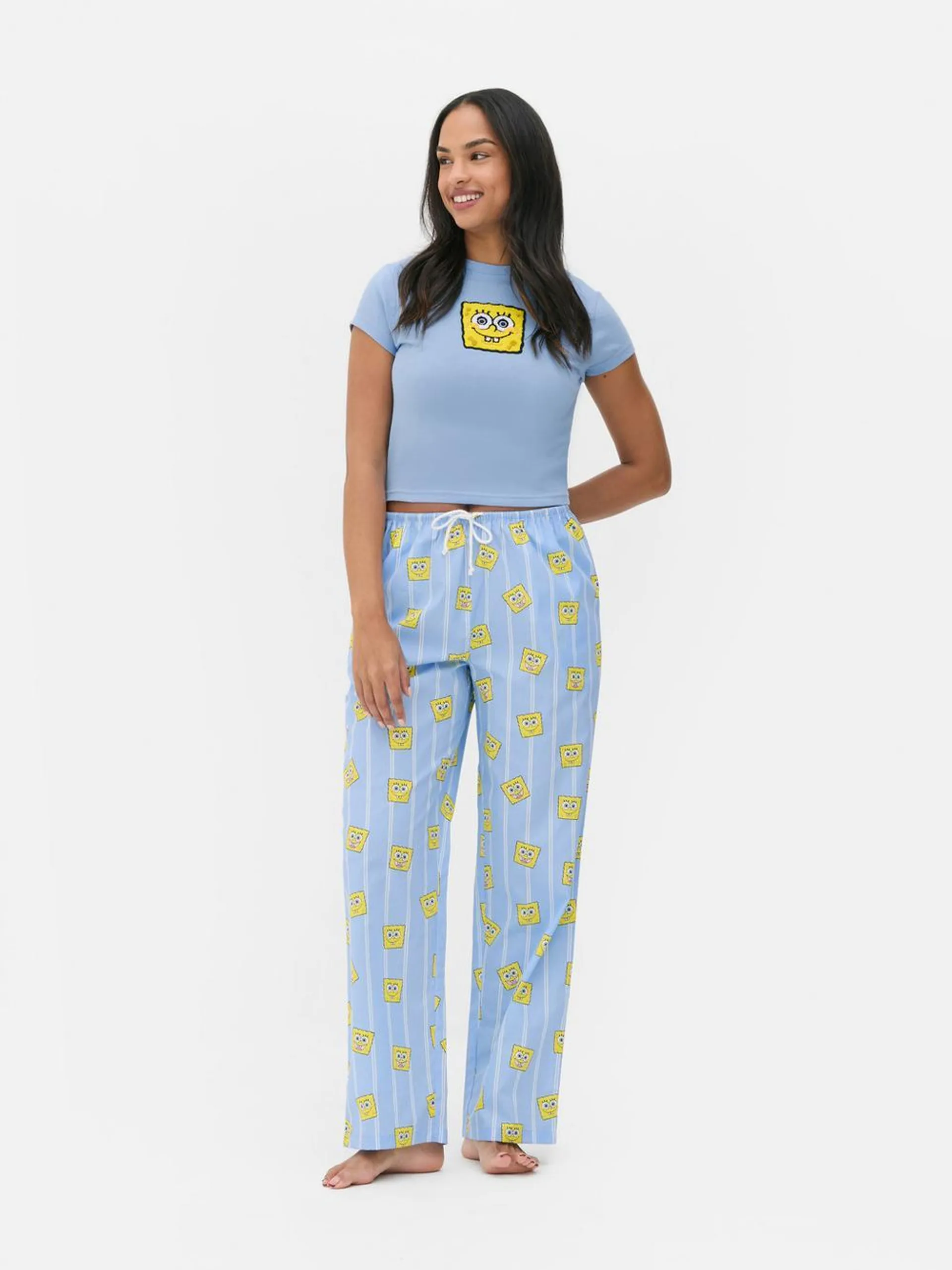 Spongebob Squarepants Cropped Pajama Top