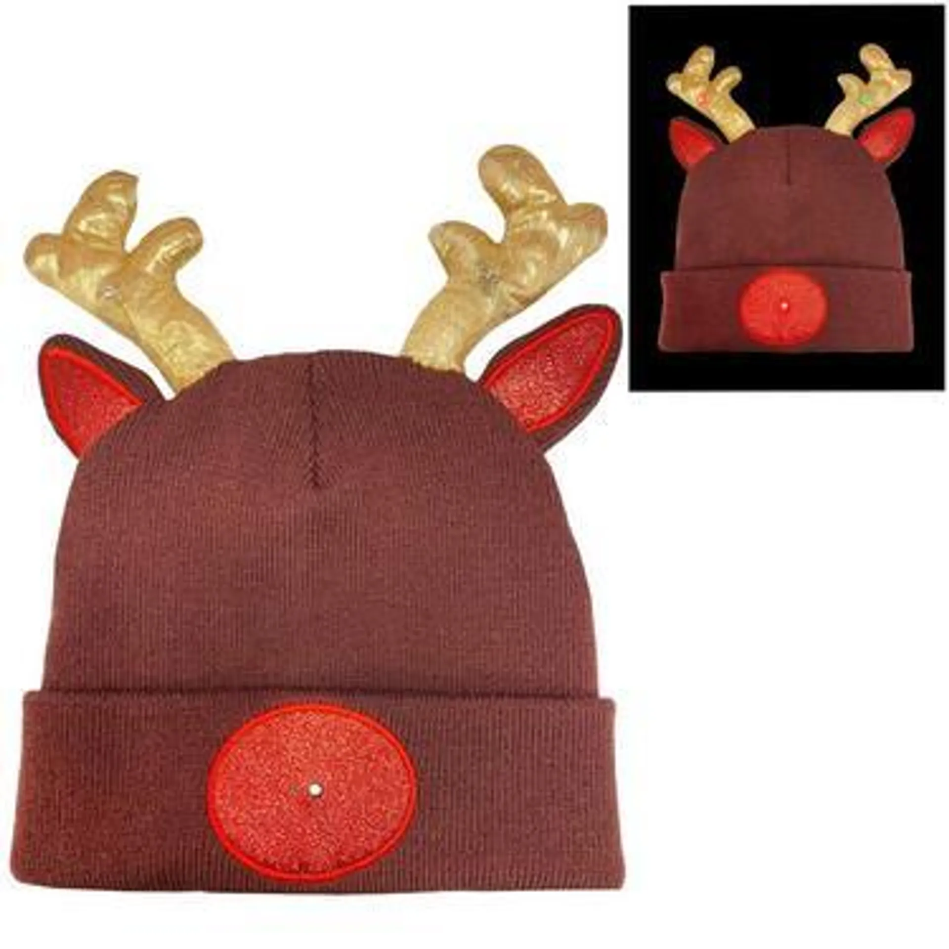 Light-Up Reindeer Beanie