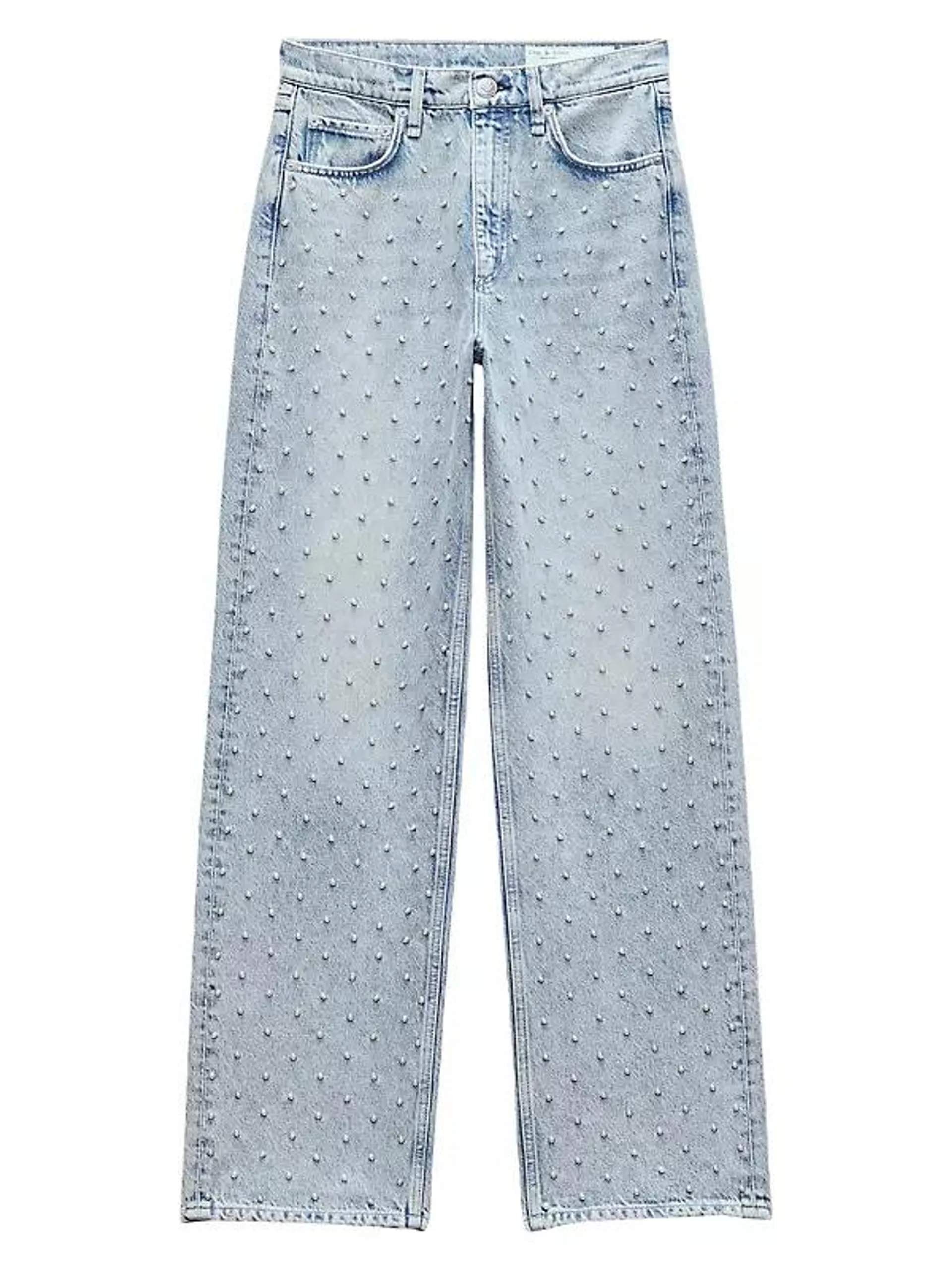 Shea Embellished High-Rise Straight-Leg Jeans