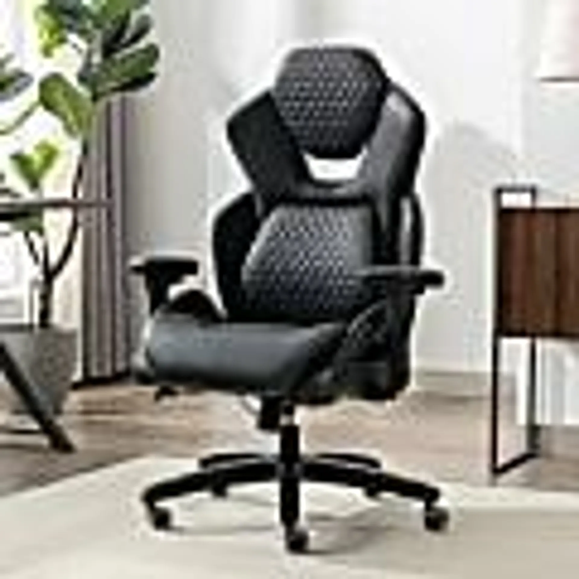 Shaquille O'Neal™ Sciron Big & Tall Ergonomic High-Back Vegan Leather Executive Gaming Office Chair, Black