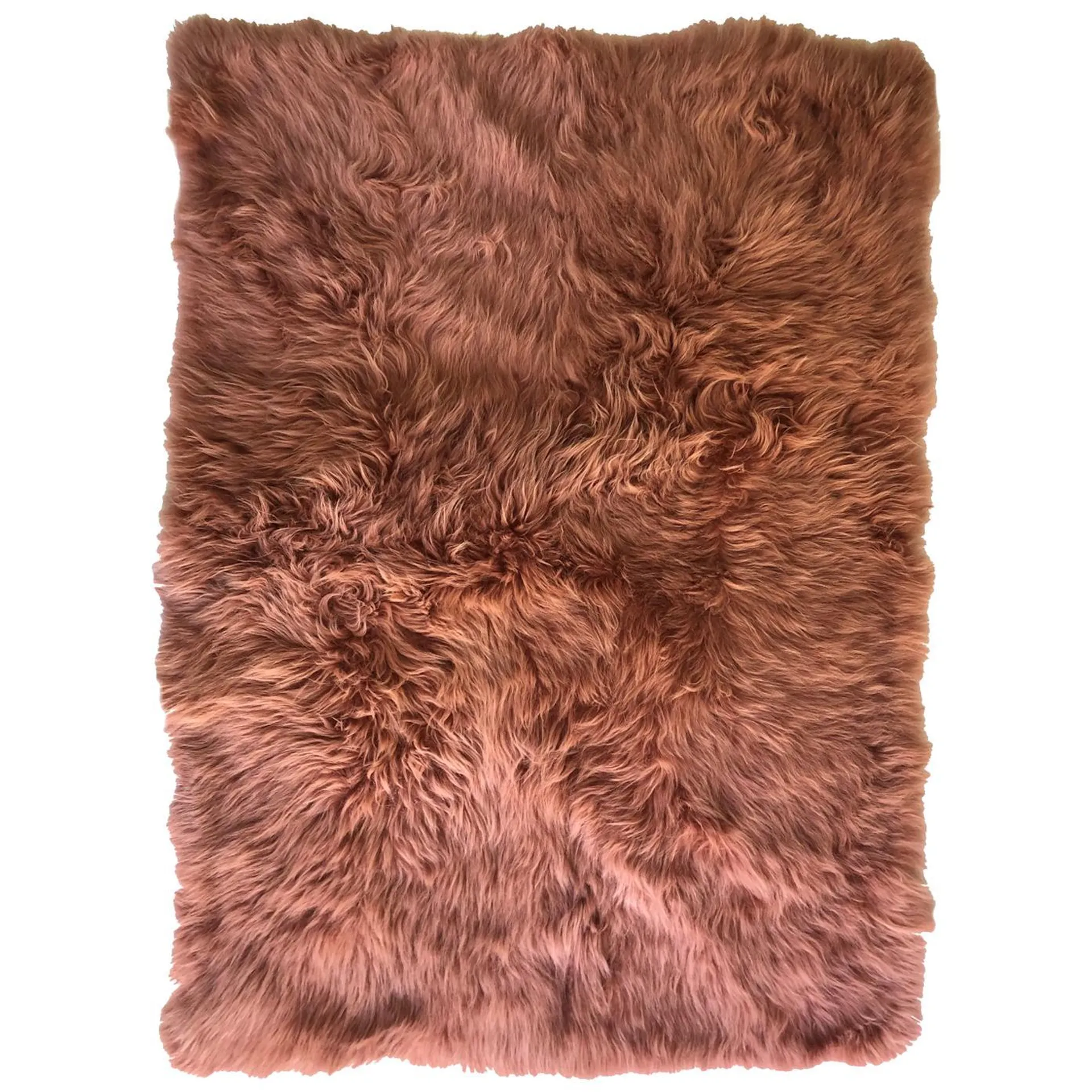 Fur Throw Blanket Rust Pink - Real Cashmere Fur 3x4ft