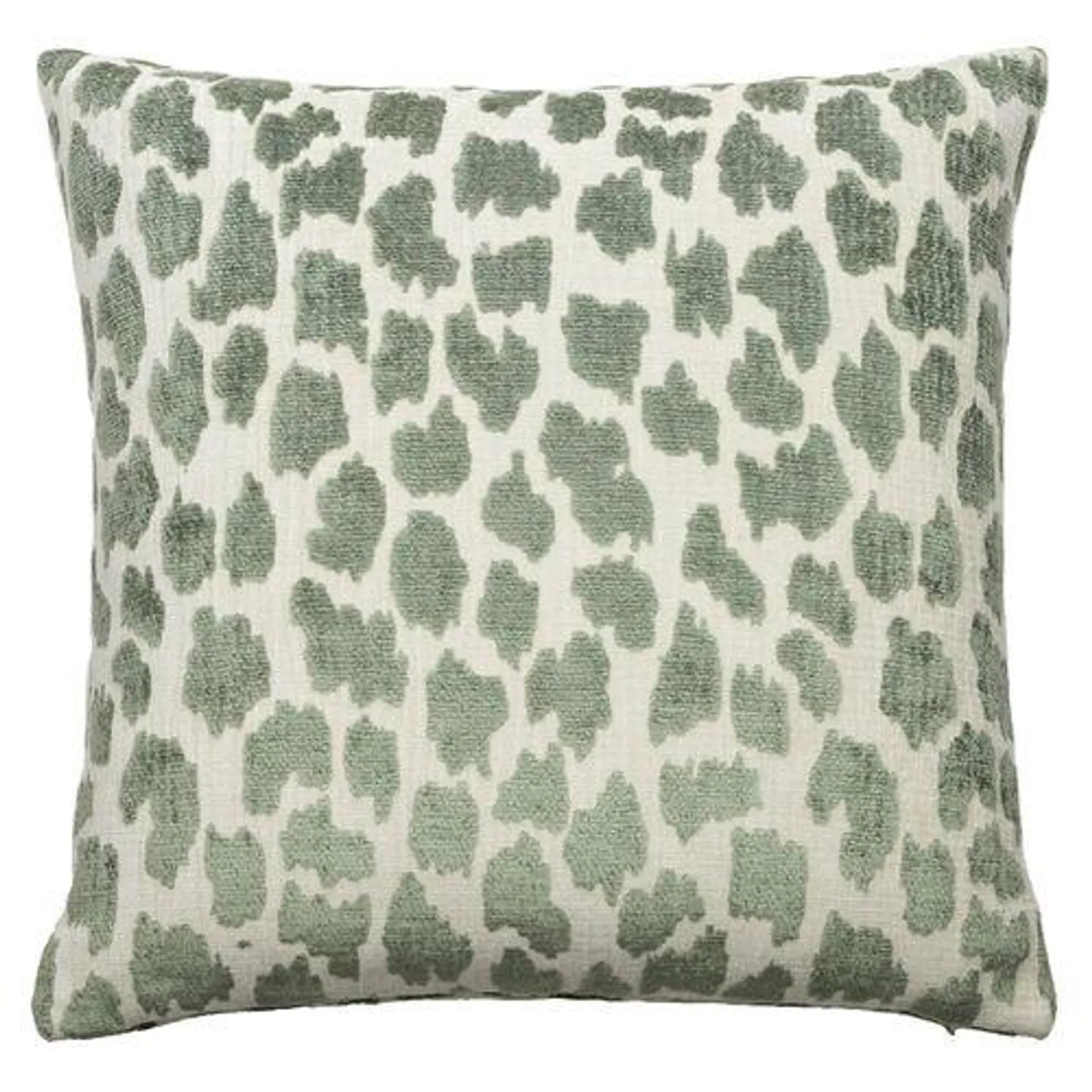 Charlotte 22x22 Chenille Animal Pillow, Sage/Cream