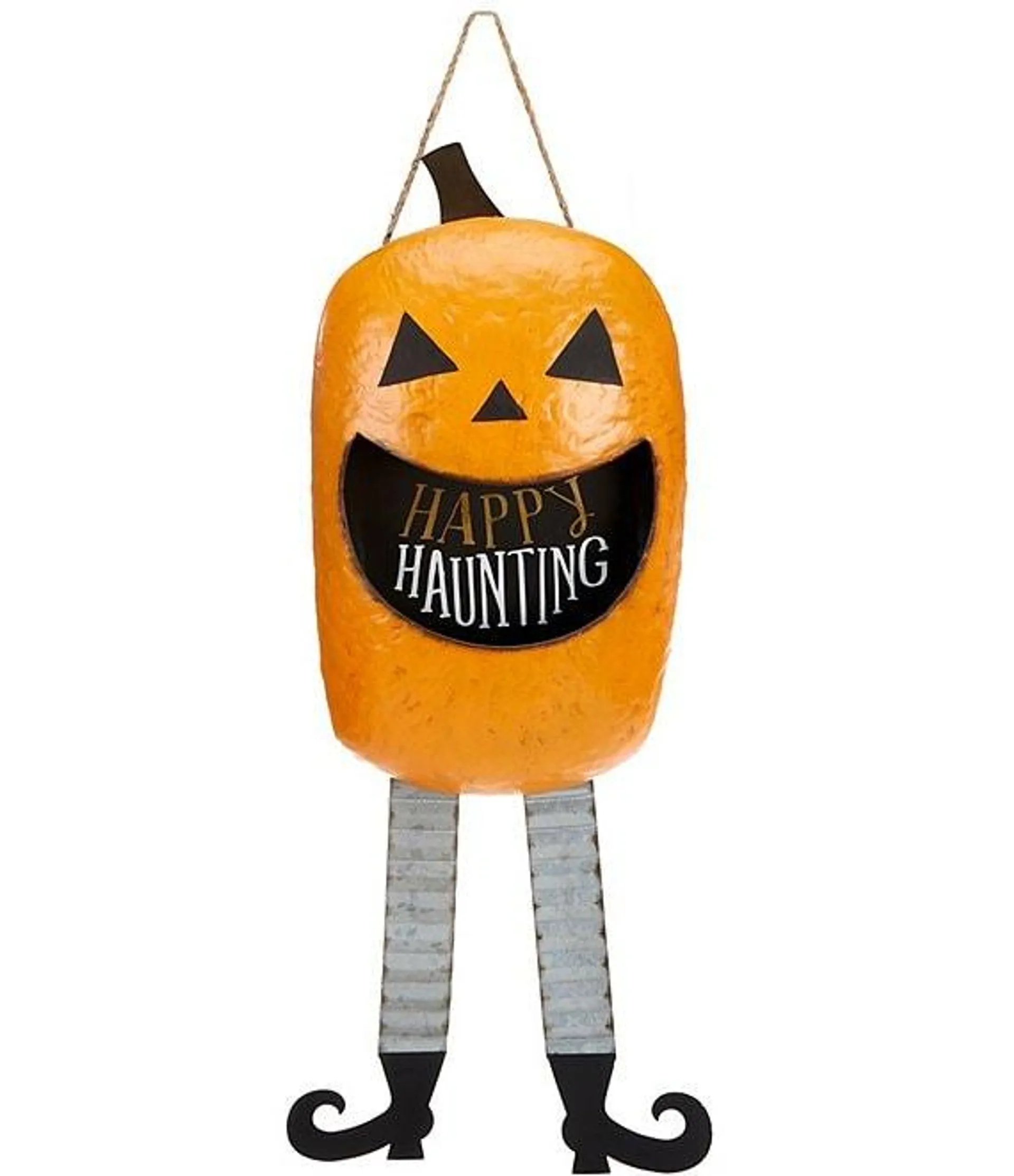 Halloween Collection Happy Haunting Pumpkin Candy Door Hanger