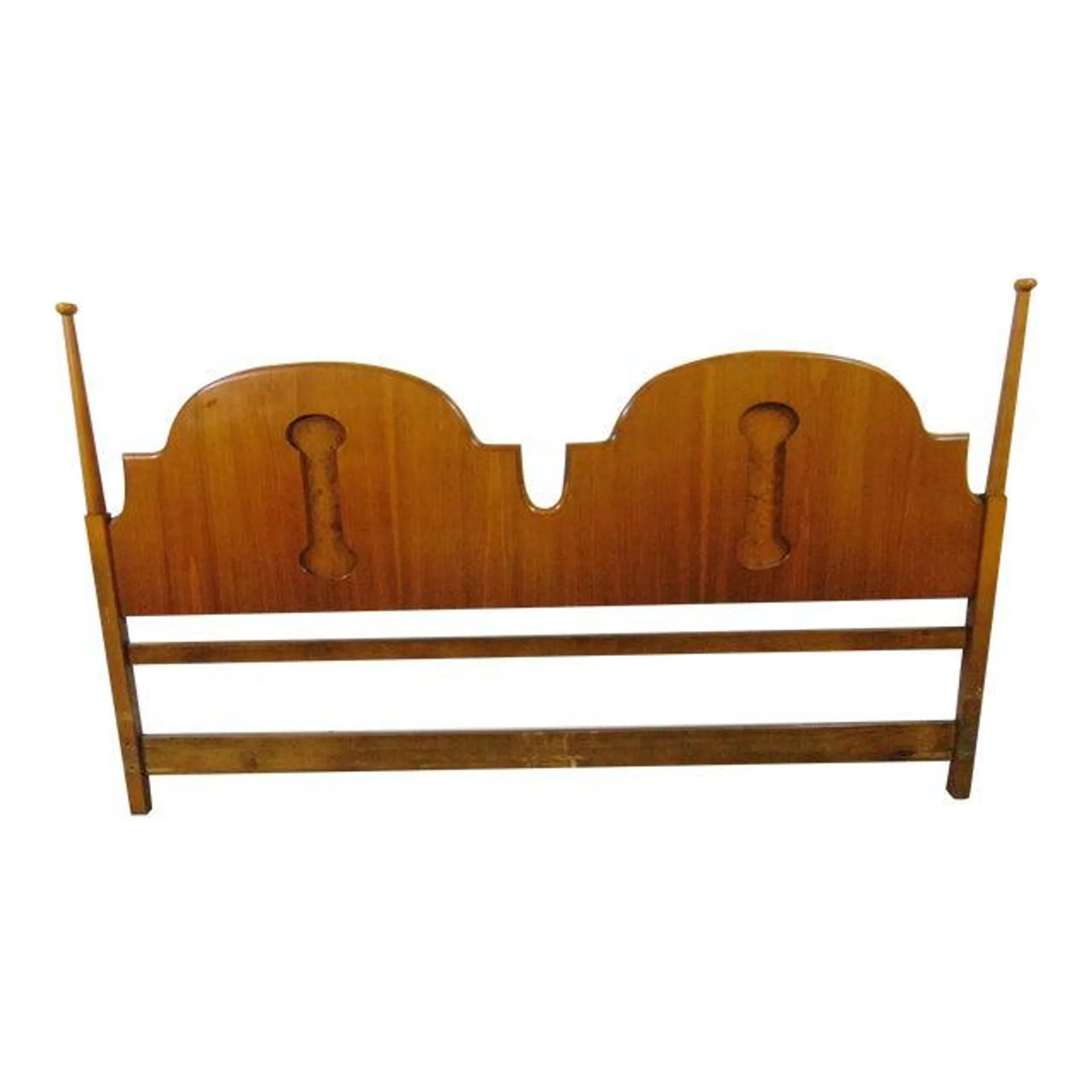 Mid Century Modern Walnut / Burlwood Kingsize Headboard