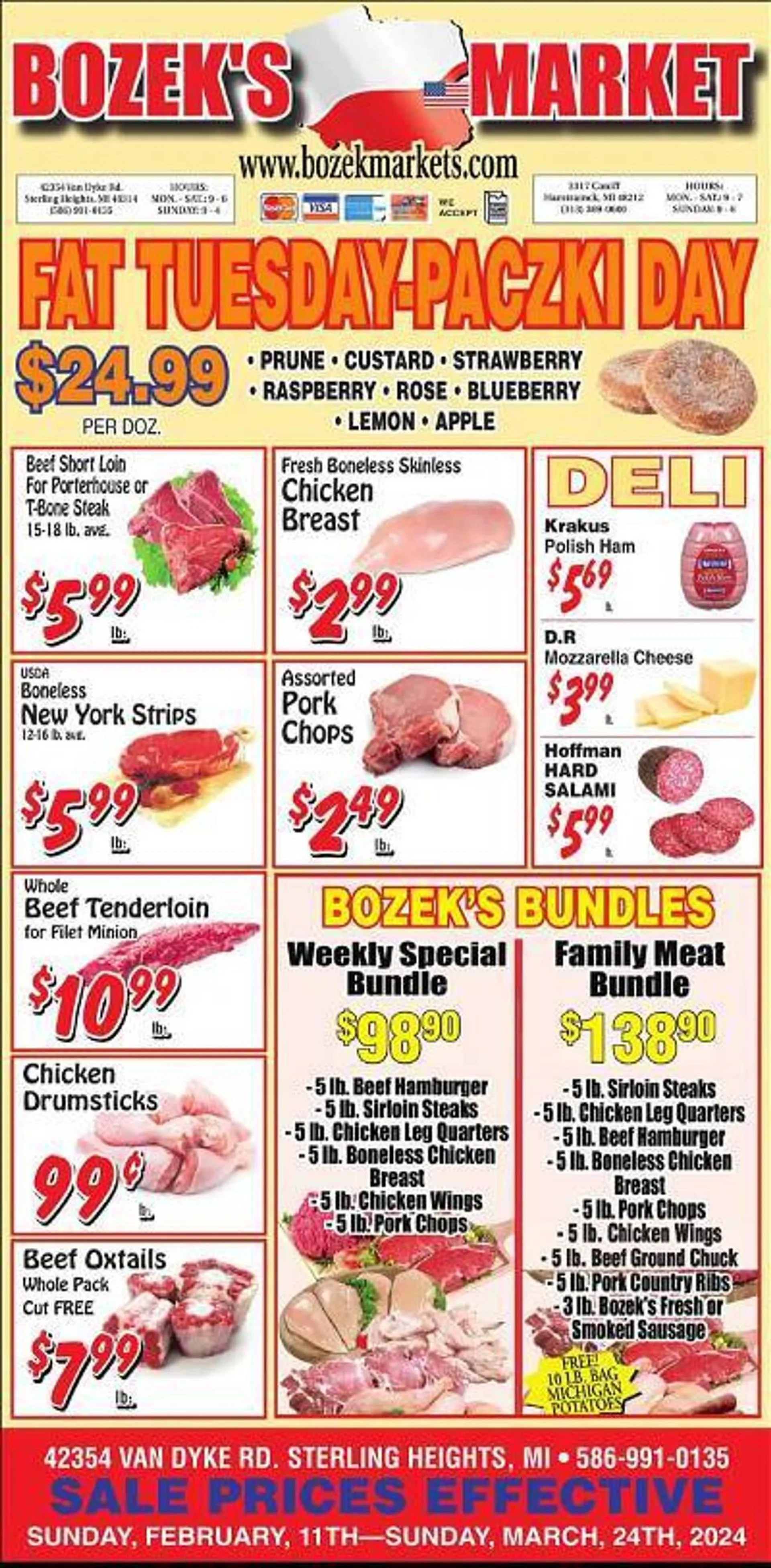 Weekly ad Bozek's Market Weekly Ad from February 11 to February 24 2024 - Page 