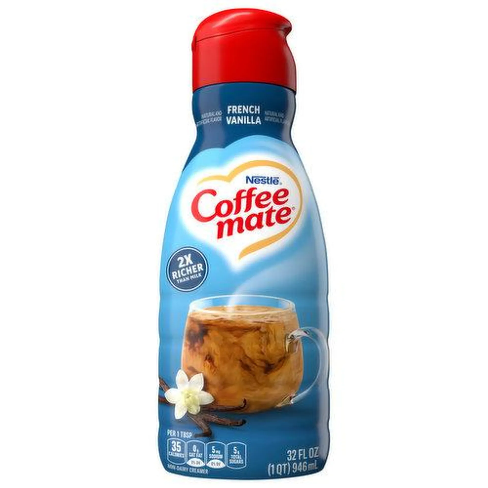 Coffee-Mate Creamer, Non-Dairy, French Vanilla, 32 Fluid ounce