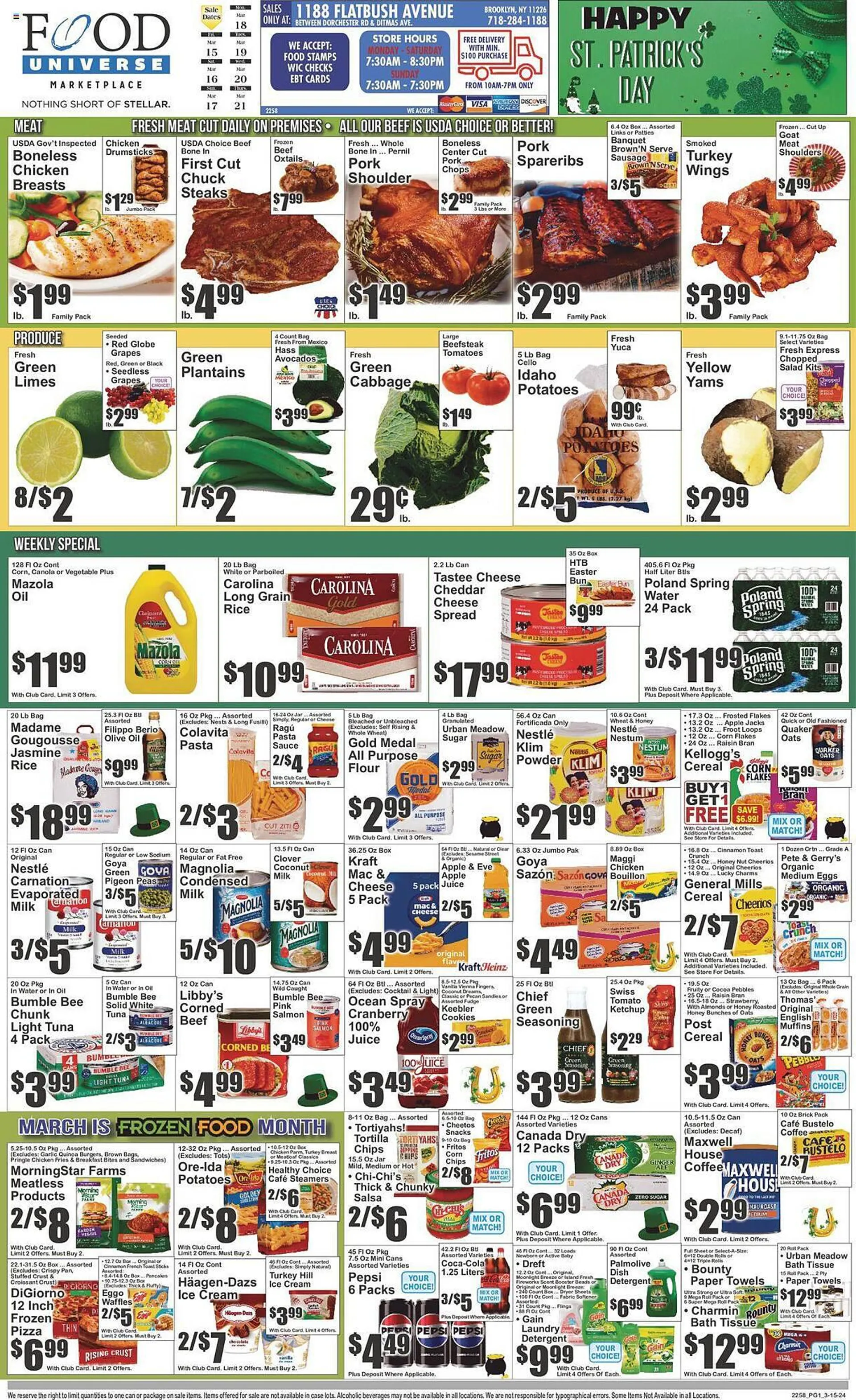 Weekly ad Food Universe Weekly Ad from March 15 to March 21 2024 - Page 1