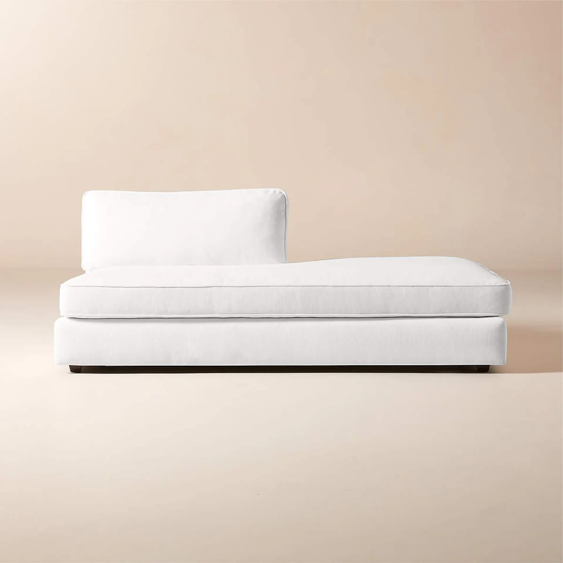 Malea White Performance Fabric Right-Arm Chaise