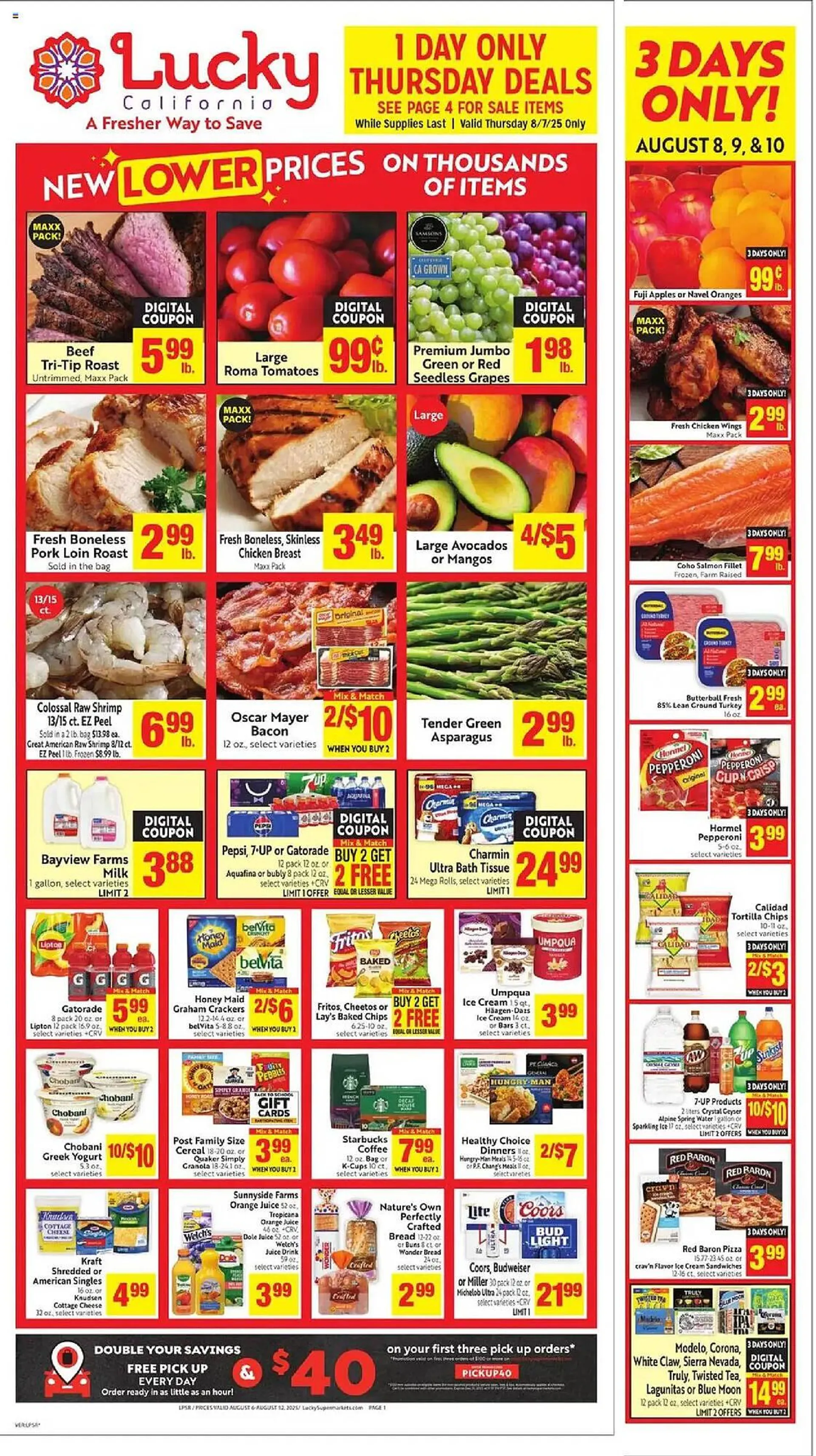 Weekly ad Lucky Supermarkets Weekly Ad from August 6 to August 13 2025 - Page 1