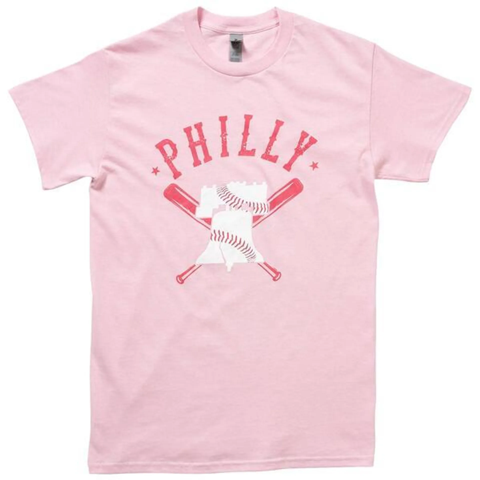 Mens Tsi Philly Tailgate Pink Slugger Tee