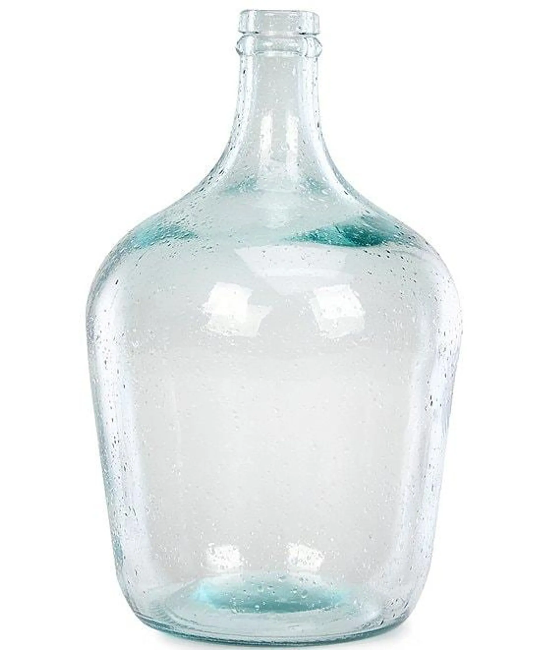 Simplicity Collection Recycled Bubble Glass Demijohn Vase