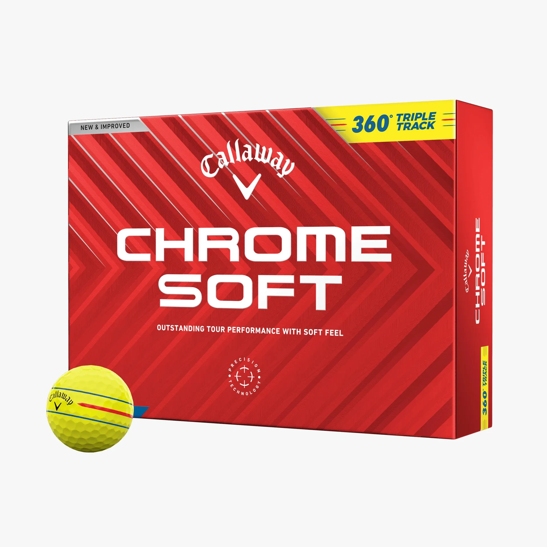 Chrome Soft 360 Triple Track Yellow Golf Balls