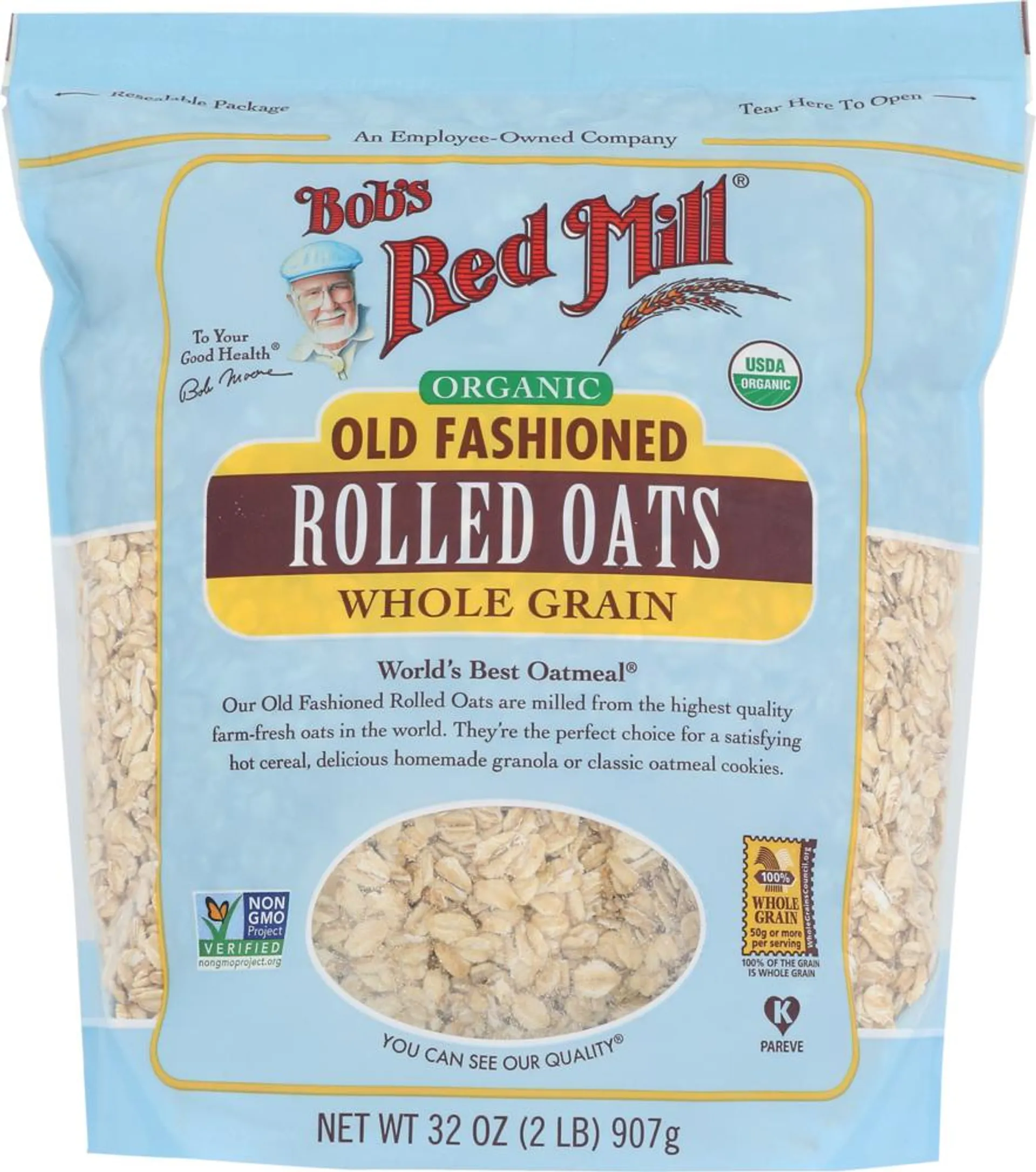 Organic Rolled Whole Grain Oats