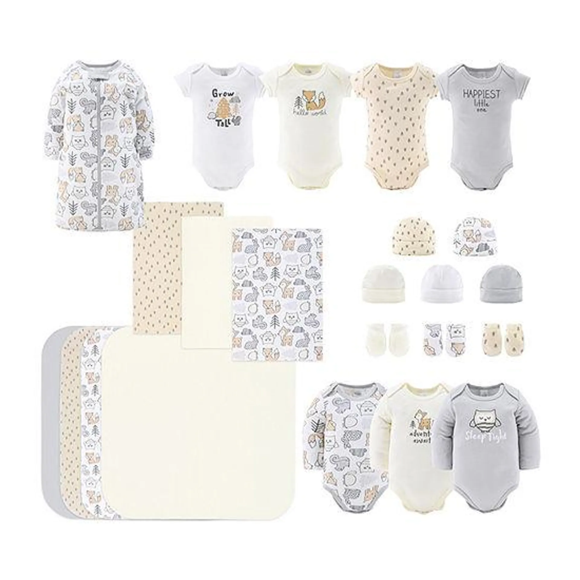 The Peanutshell 0-3m Baby Unisex 23-pc. Baby Clothing Set