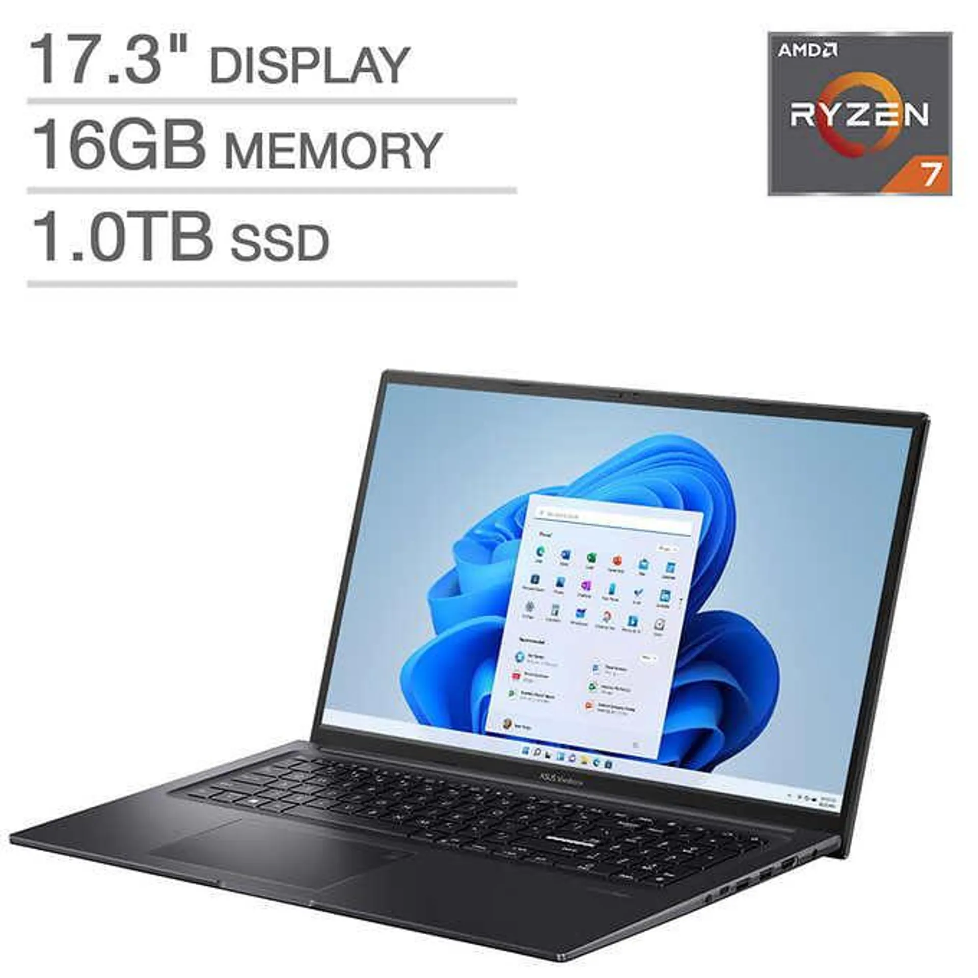 ASUS 17.3" VivoBook Laptop - AMD Ryzen 7 7730U - 1080p - Windows 11