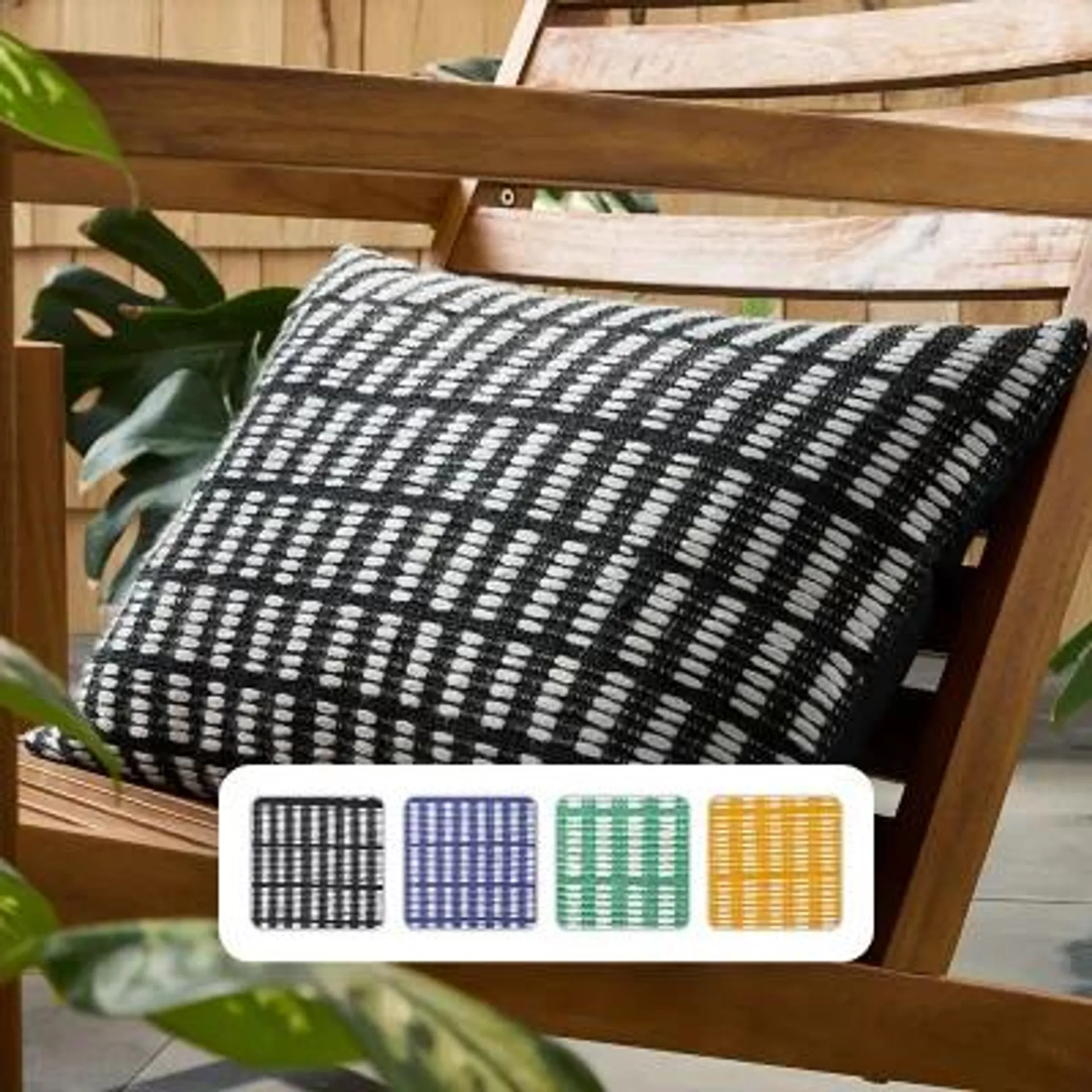 Town & Country Terra Alara Textured Geo Stripe Indoor/Outdoor Decorative Pillow, Choose Size