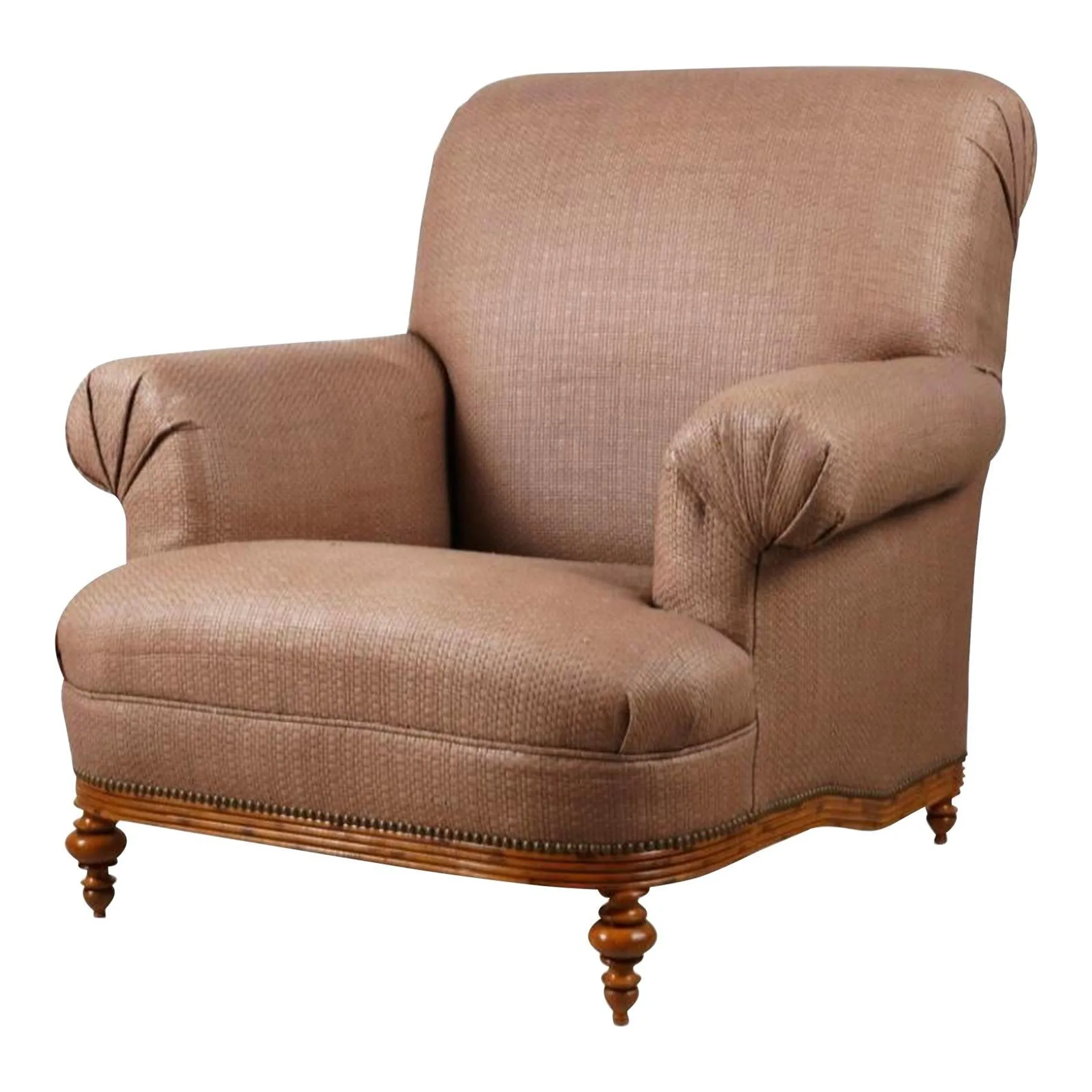 George Smith Raffia Roll Arm Oversized Club Chair