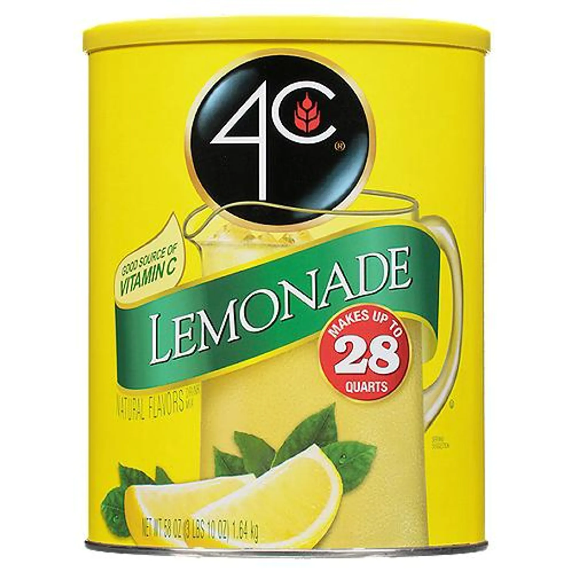 4C Lemonade, Drink Mix, 58 Ounce