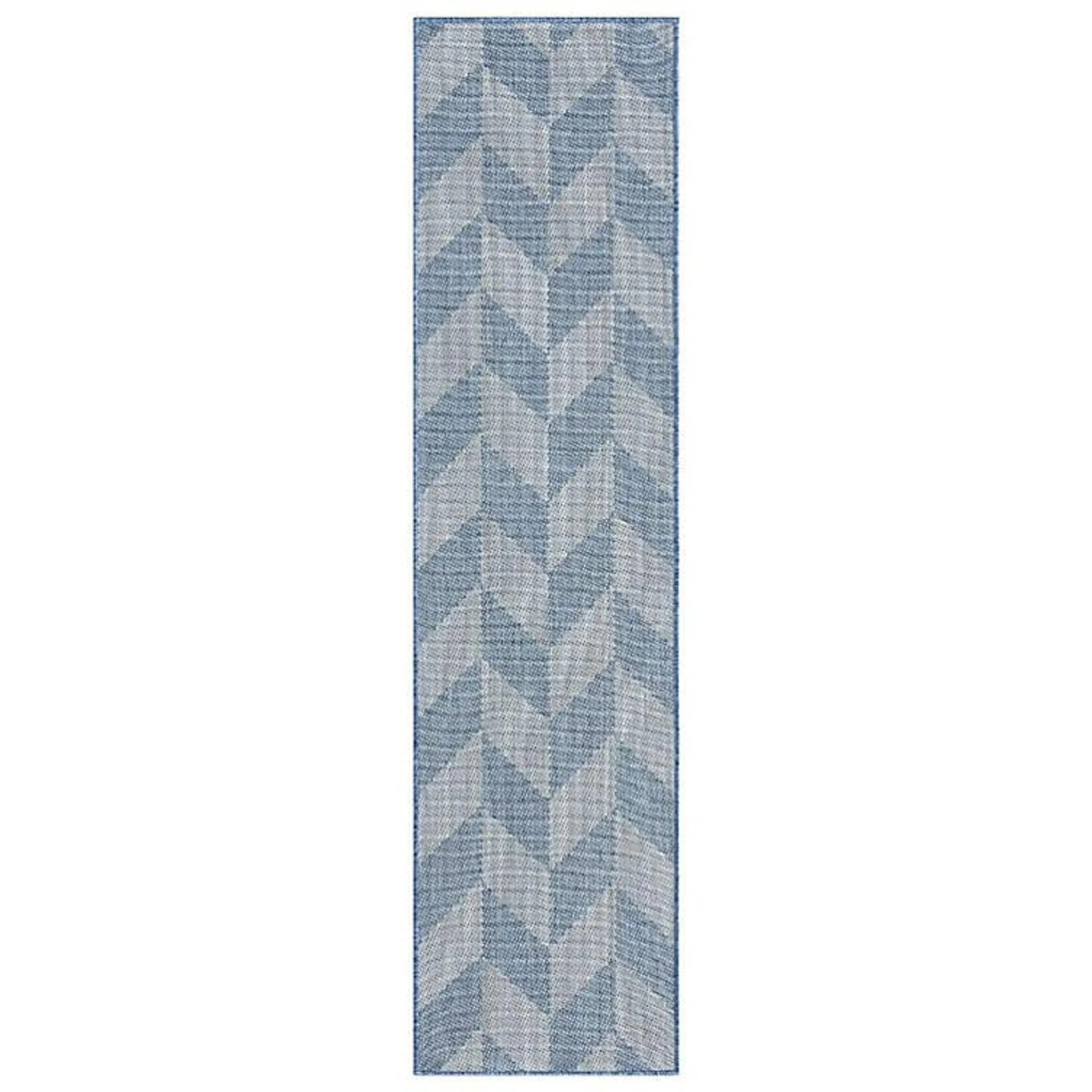 Nicole Miller New York Patio Country Calla Contemporary Herringbone Indoor/Outdoor Area Rug - Blue/Gray